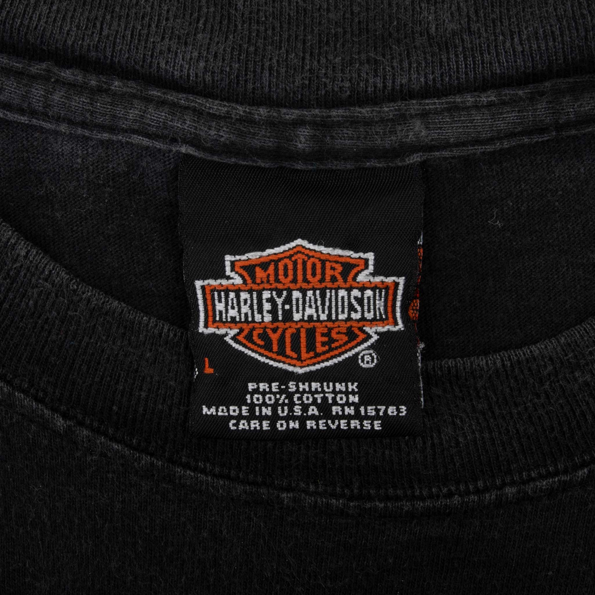 VINTAGE HARLEY DAVIDSON MONROE LA TEE SHIRT 2001 SIZE LARGE MADE IN USA