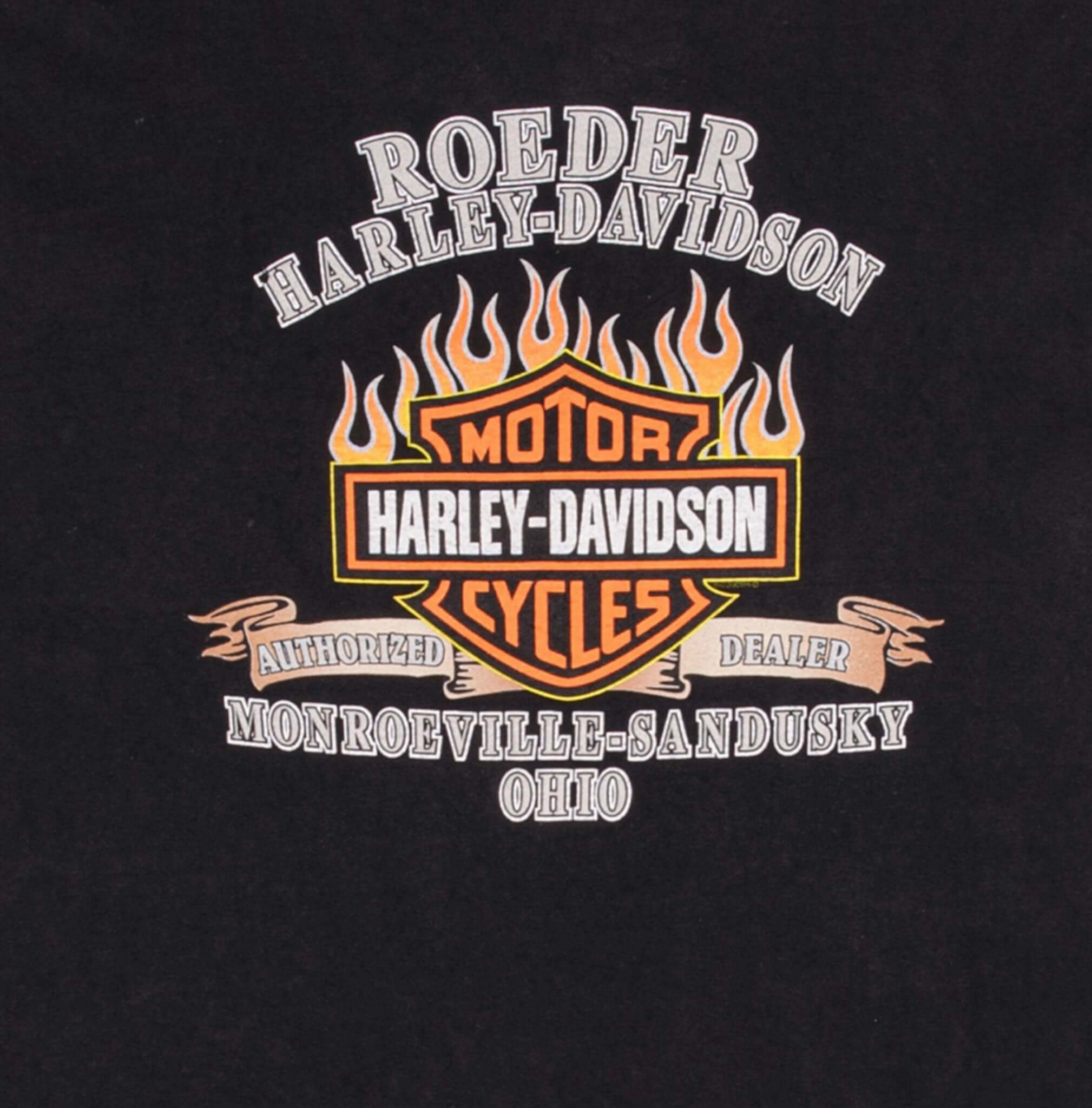 VINTAGE HARLEY DAVIDSON MONROE SANDUSKI TANK TOP TEE SHIRT 2002 XL MADE IN USA