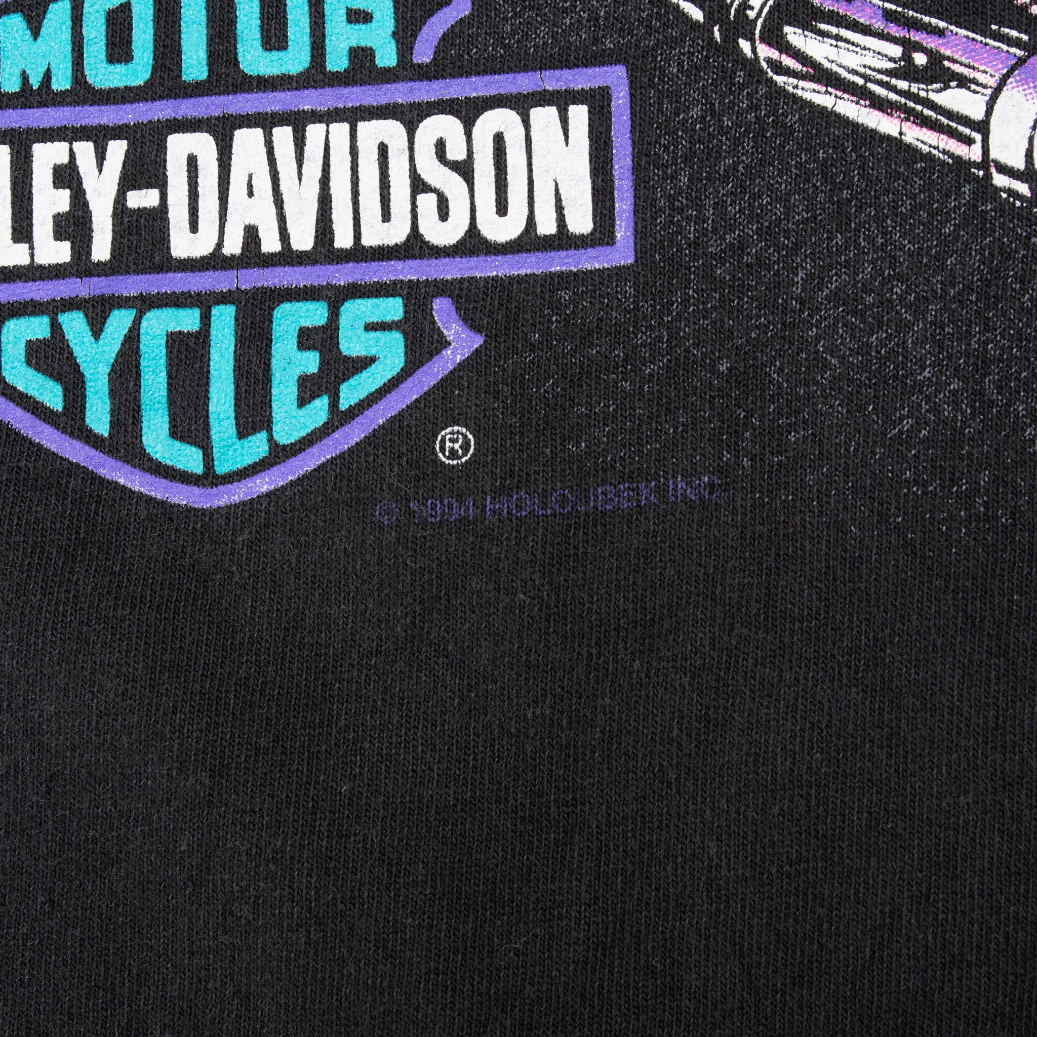 VINTAGE HARLEY DAVIDSON NEON LOS ANGELES TEE SHIRT 1994 XL MADE IN USA