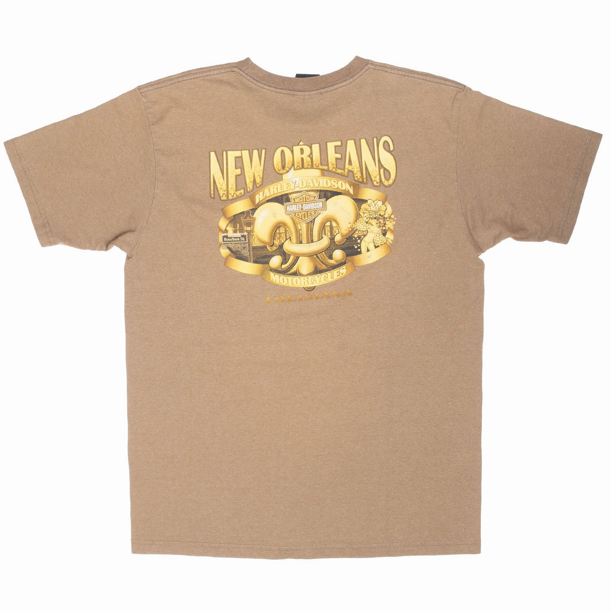 VINTAGE HARLEY DAVIDSON NEW ORLEANS LOUISIANA POCKET TEE SHIRT 2007 XL MADE IN USA