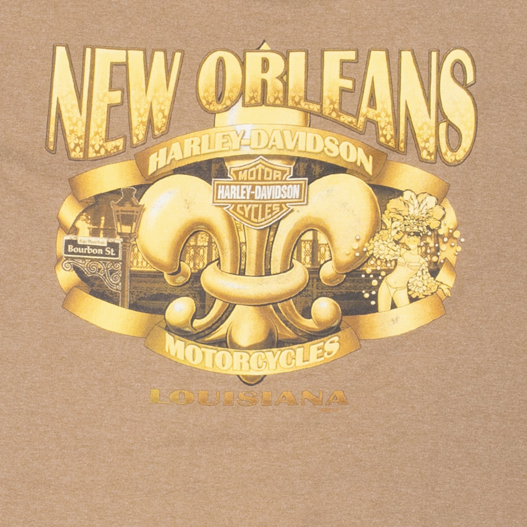 VINTAGE HARLEY DAVIDSON NEW ORLEANS LOUISIANA POCKET TEE SHIRT 2007 XL MADE IN USA