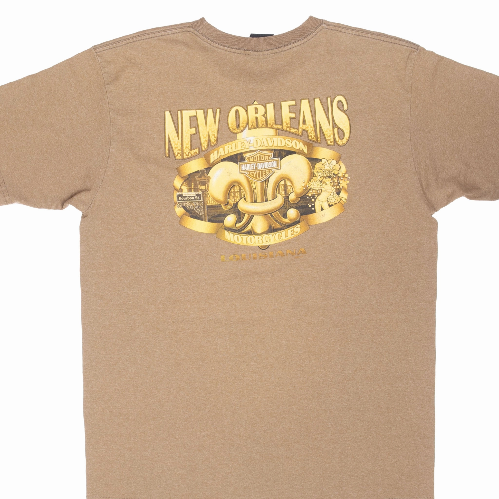 VINTAGE HARLEY DAVIDSON NEW ORLEANS LOUISIANA POCKET TEE SHIRT 2007 XL MADE IN USA