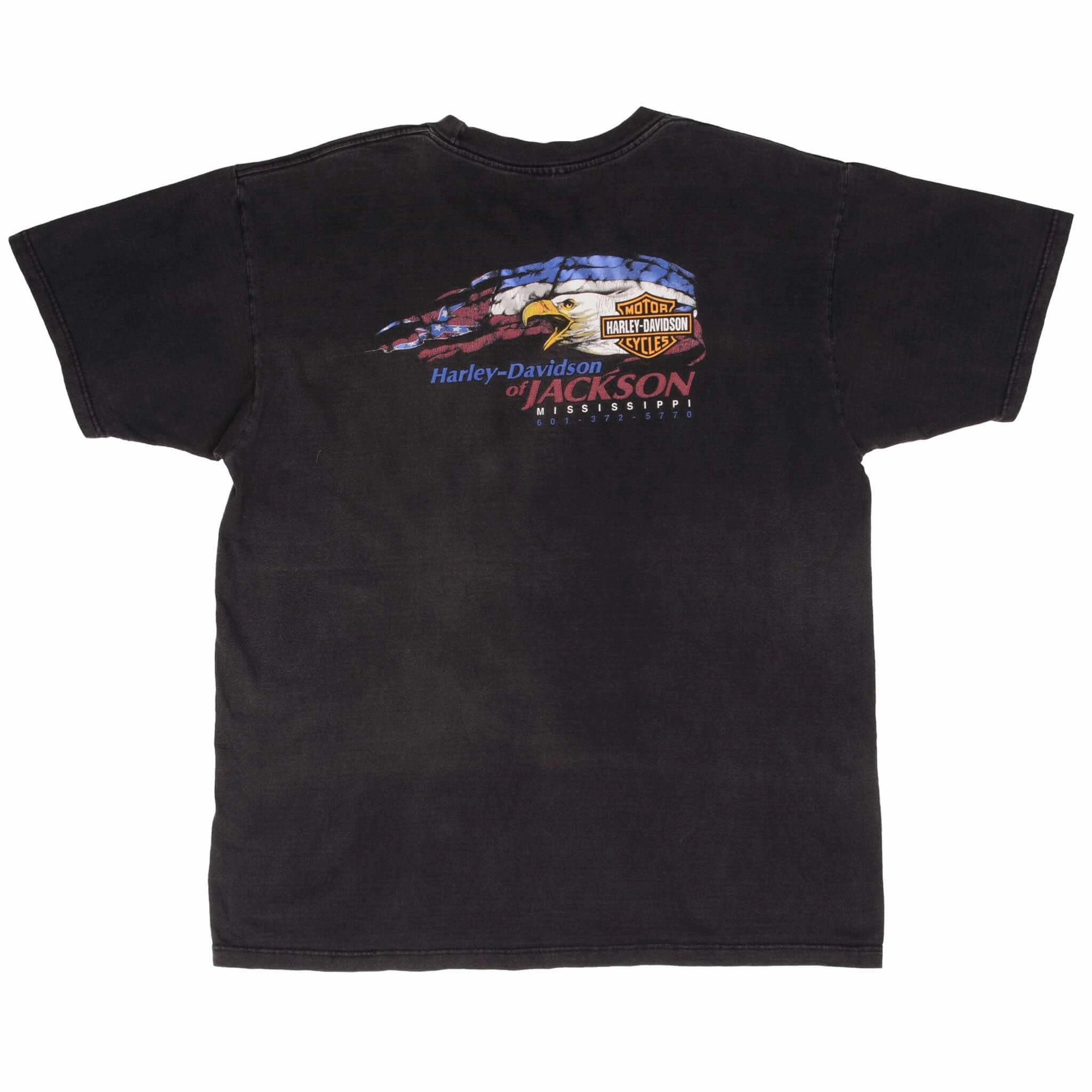 VINTAGE HARLEY DAVIDSON OF JACKSON MISSISSIPPI EAGLE 1990S TEE SHIRT SIZE XL