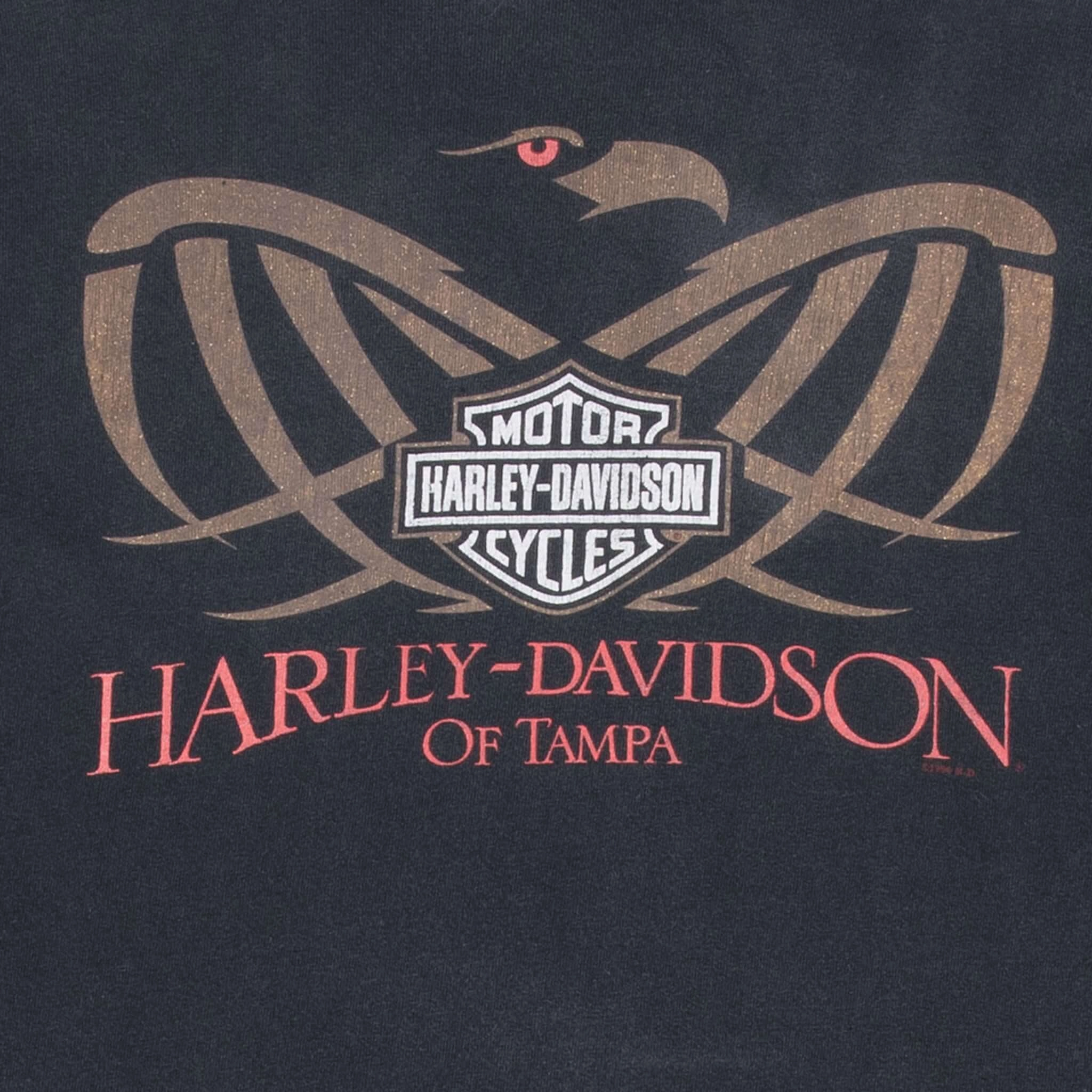 VINTAGE HARLEY DAVIDSON OF TAMPA 1998 TEE SHIRT 3XL MADE IN USA