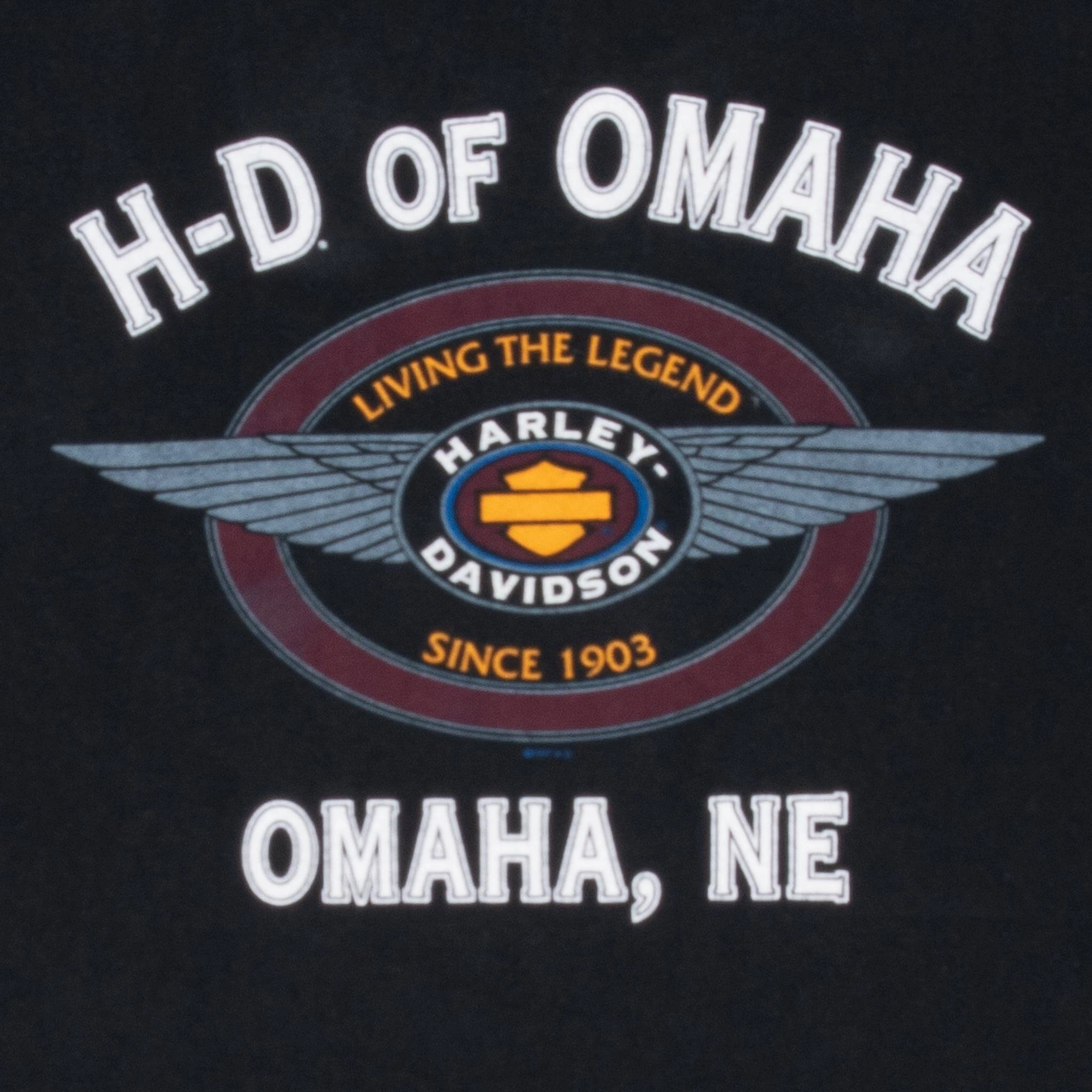 VINTAGE HARLEY DAVIDSON OMAHA NEBRASKA EAGLE TEE SHIRT 1997 2XL MADE IN USA