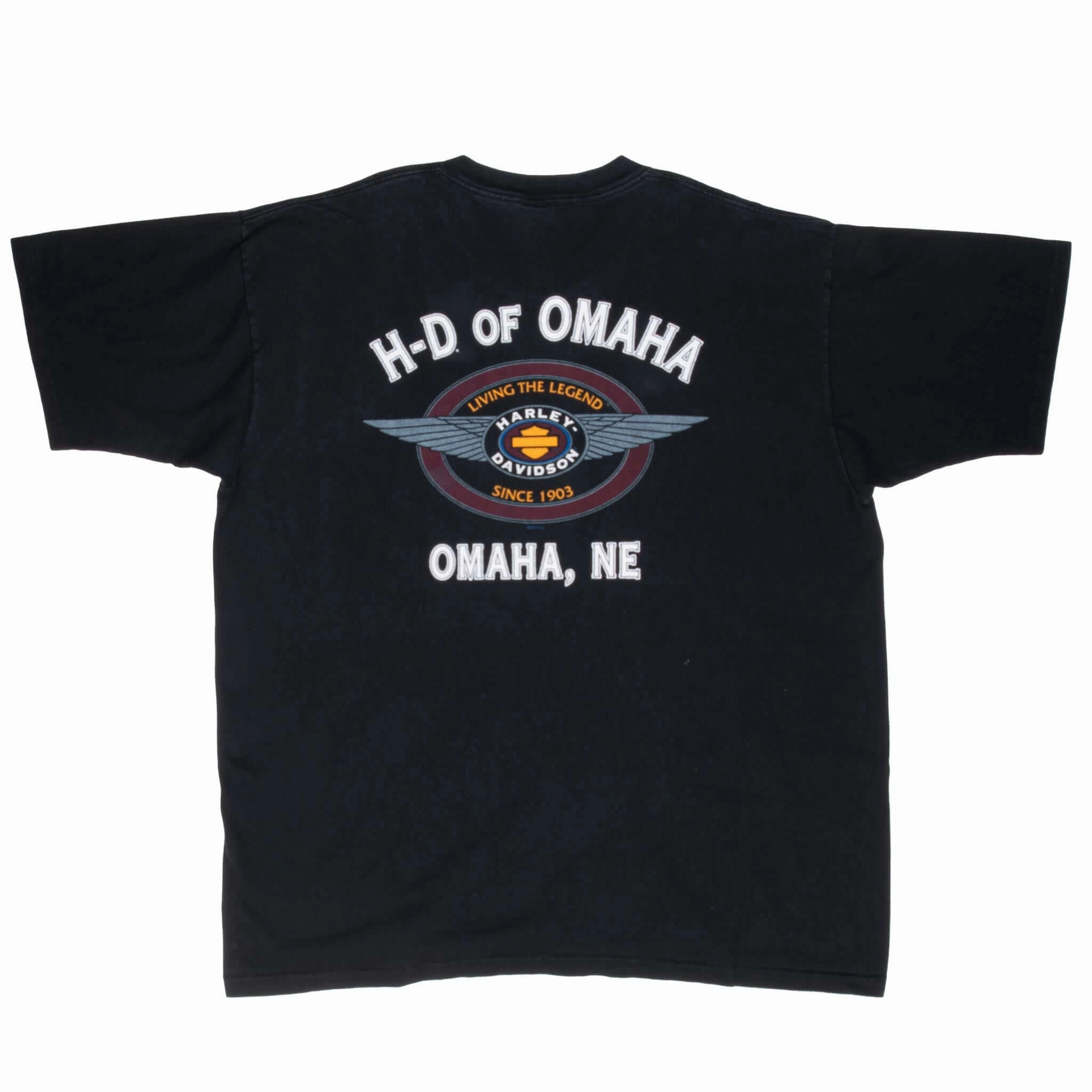 VINTAGE HARLEY DAVIDSON OMAHA NEBRASKA EAGLE TEE SHIRT 1997 2XL MADE IN USA