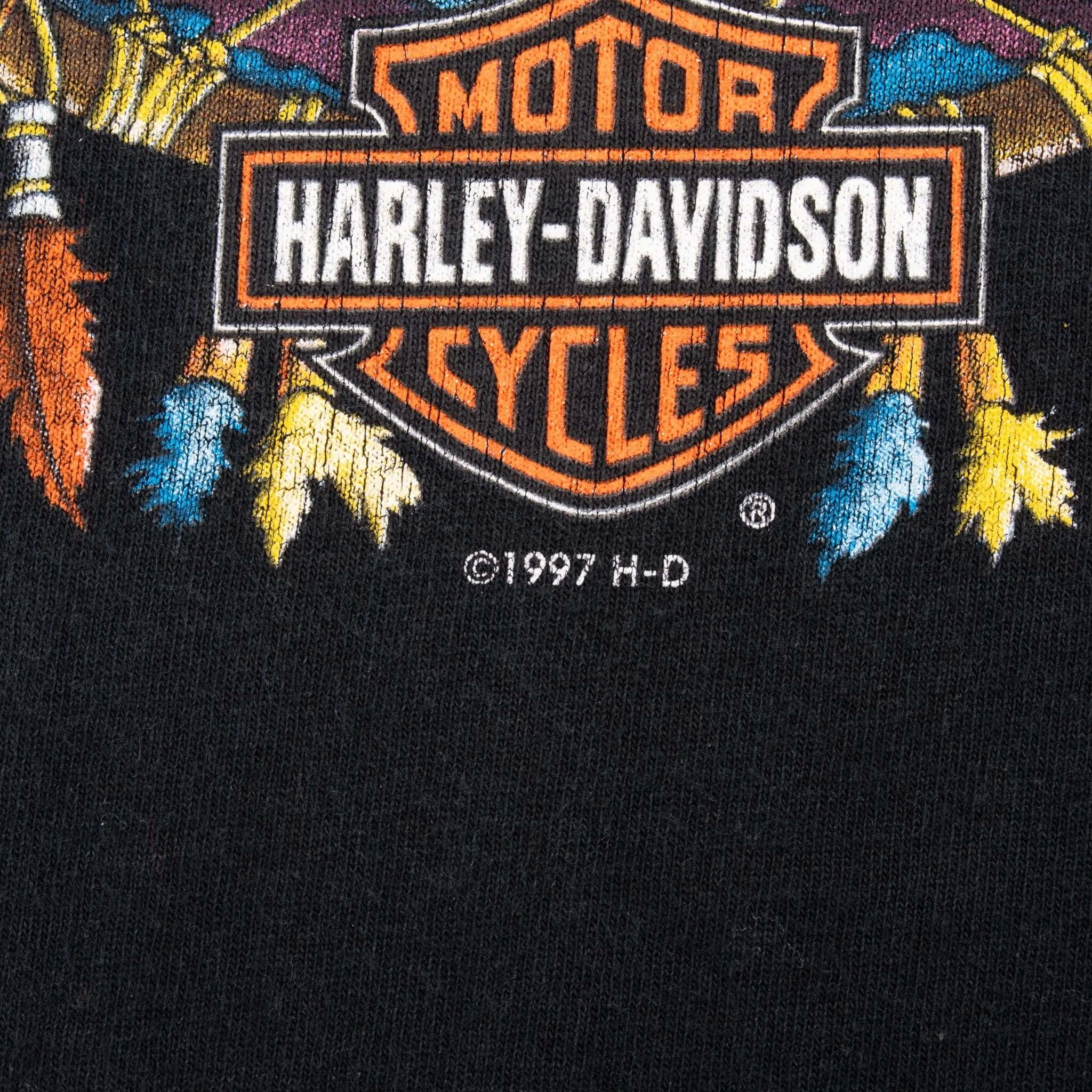 VINTAGE HARLEY DAVIDSON OMAHA NEBRASKA EAGLE TEE SHIRT 1997 2XL MADE IN USA
