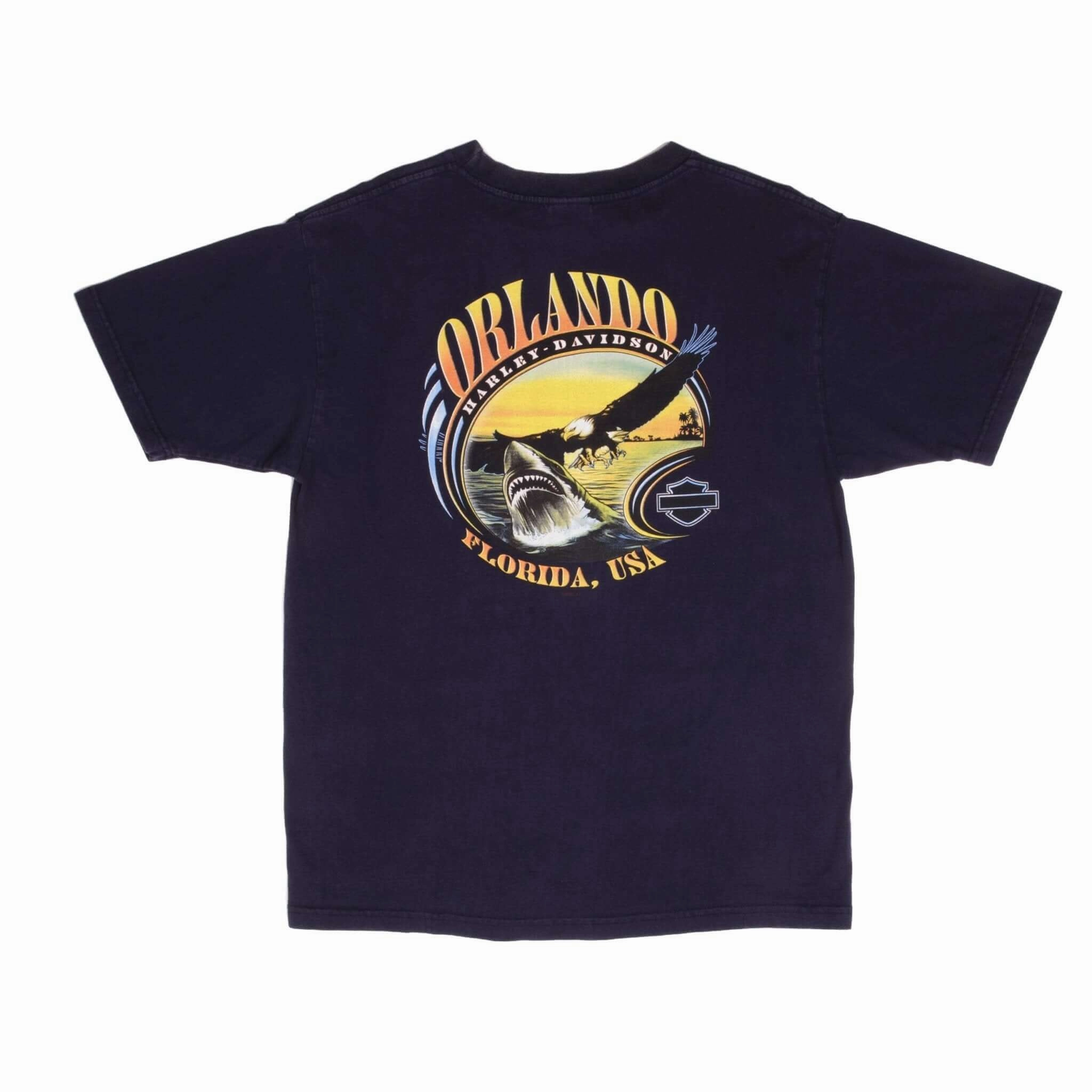 VINTAGE HARLEY DAVIDSON ORLANDO TEE SHIRT 2002 LARGE MADE IN USA