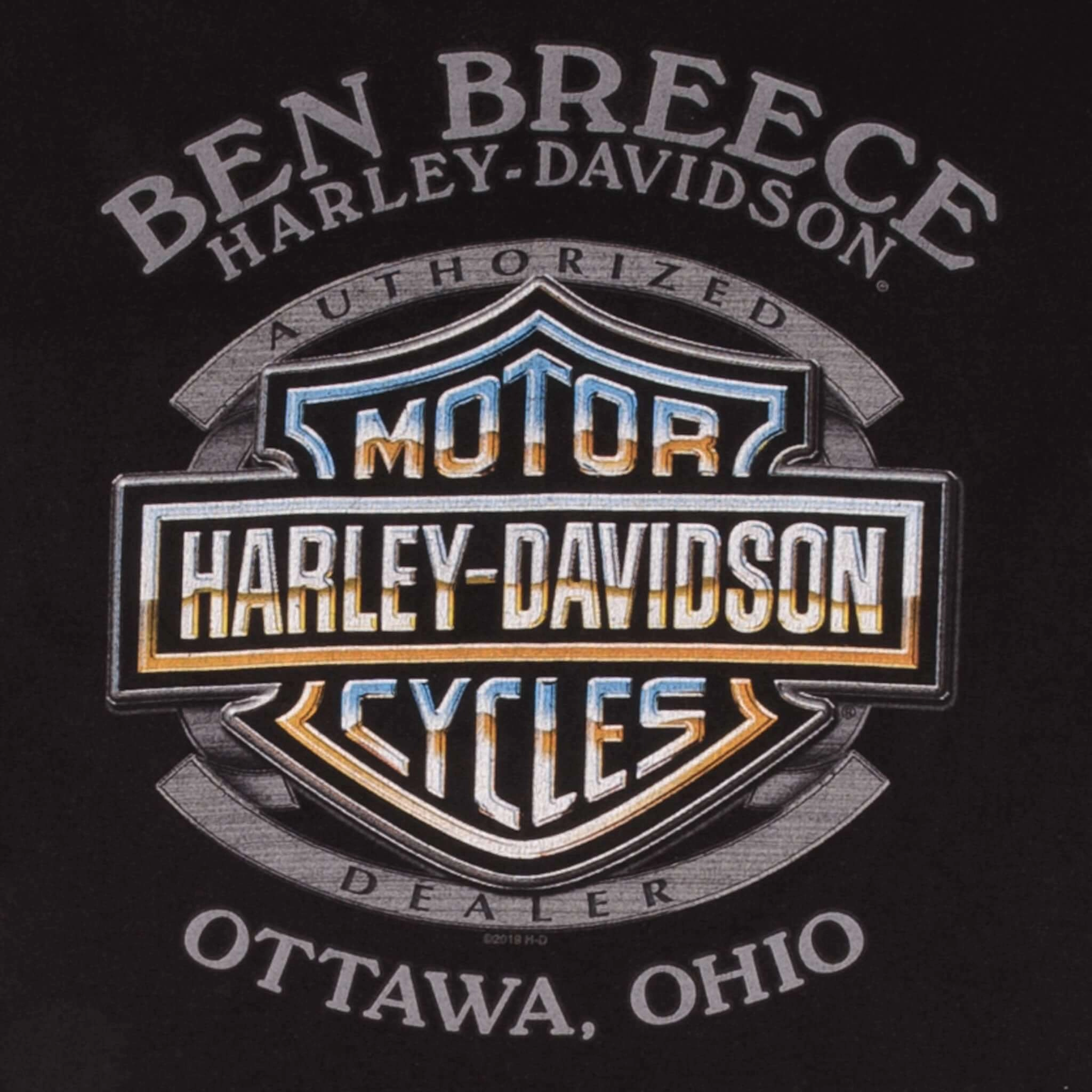 VINTAGE HARLEY DAVIDSON OTAWA OHIO POCKET TEE SHIRT SIZE LARGE