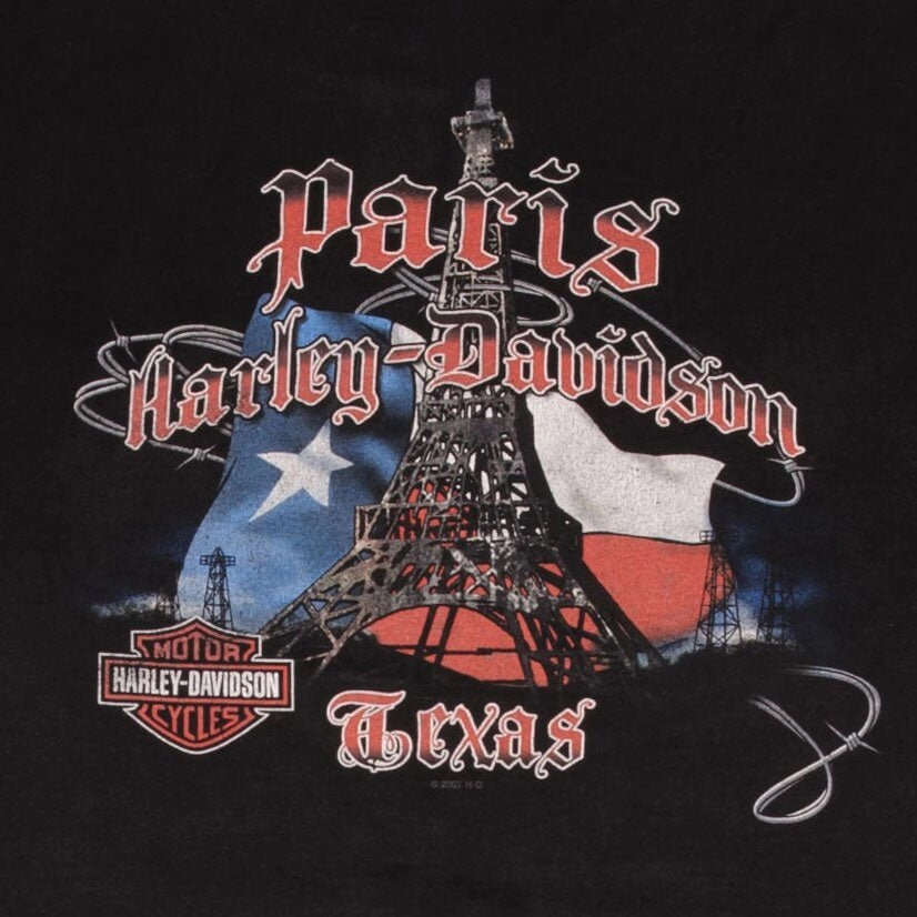 VINTAGE HARLEY DAVIDSON PARIS TEXAS 2007 TEE SHIRT SIZE 3XL