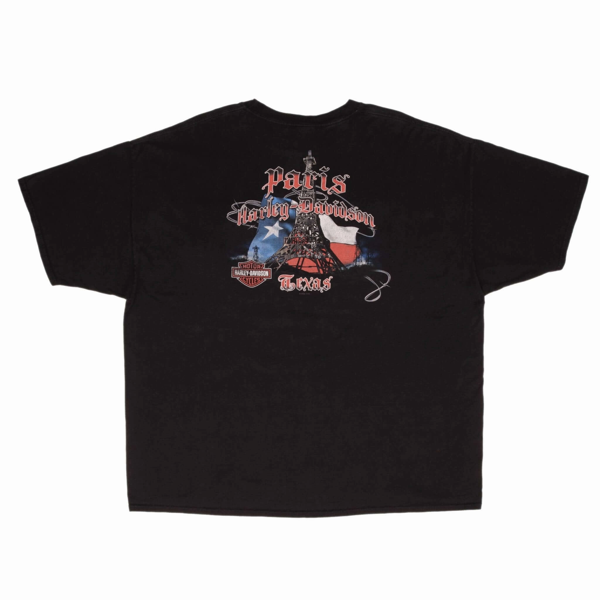 VINTAGE HARLEY DAVIDSON PARIS TEXAS 2007 TEE SHIRT SIZE 3XL