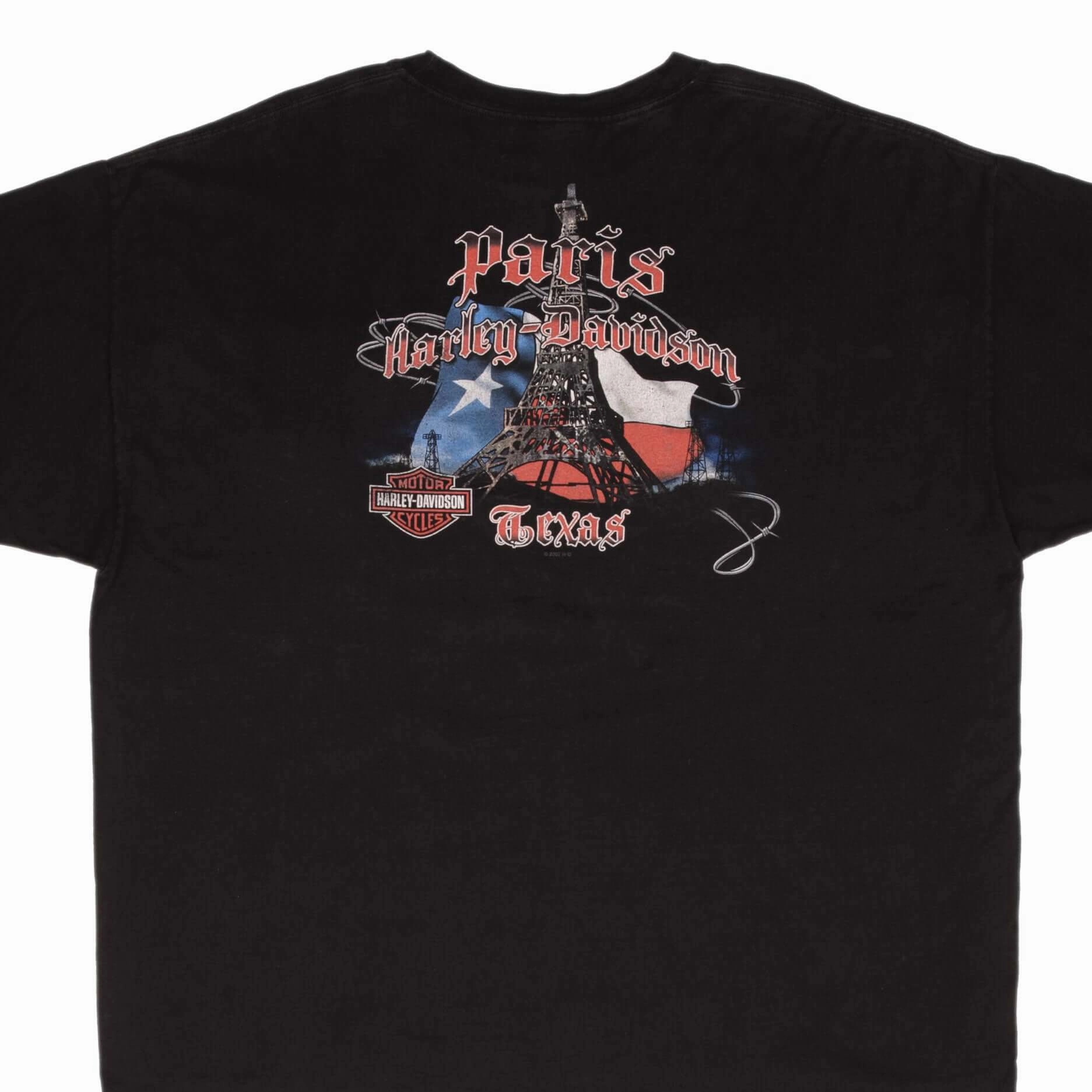 VINTAGE HARLEY DAVIDSON PARIS TEXAS 2007 TEE SHIRT SIZE 3XL