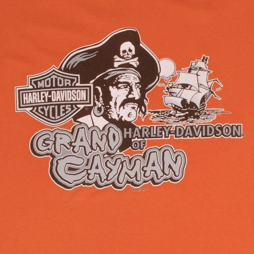 VINTAGE HARLEY DAVIDSON PIRATE GRAND CAYMAN 2011 TANK TOP TEE SHIRT SIZE XL