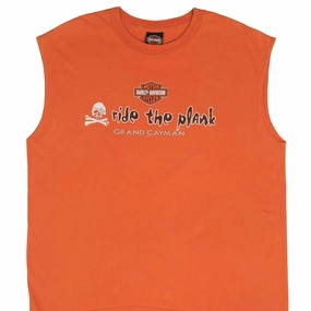 VINTAGE HARLEY DAVIDSON PIRATE GRAND CAYMAN 2011 TANK TOP TEE SHIRT SIZE XL