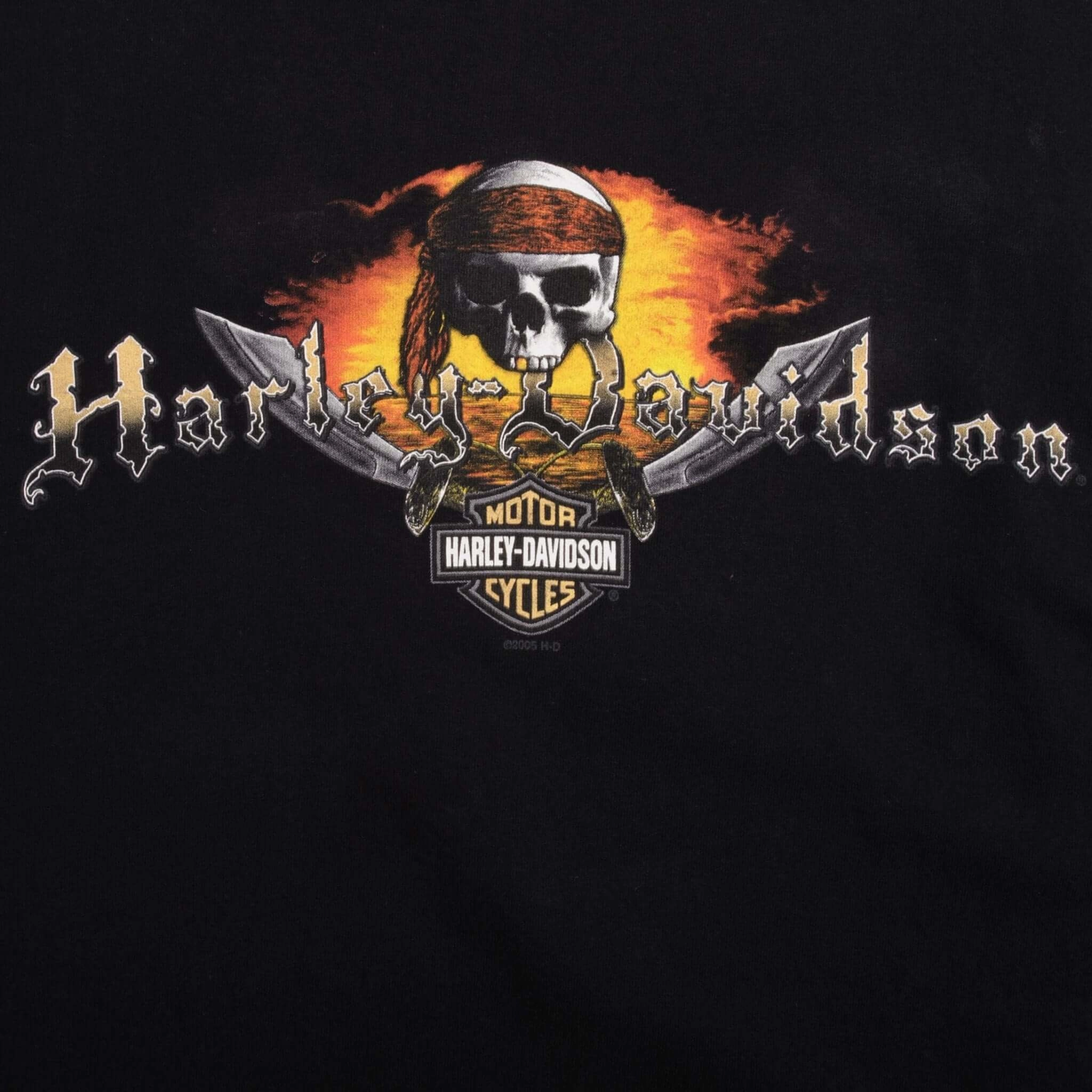 VINTAGE HARLEY DAVIDSON PIRATE GRAND CAYMAN TEE SHIRT 2005 SIZE 5XL MADE IN USA