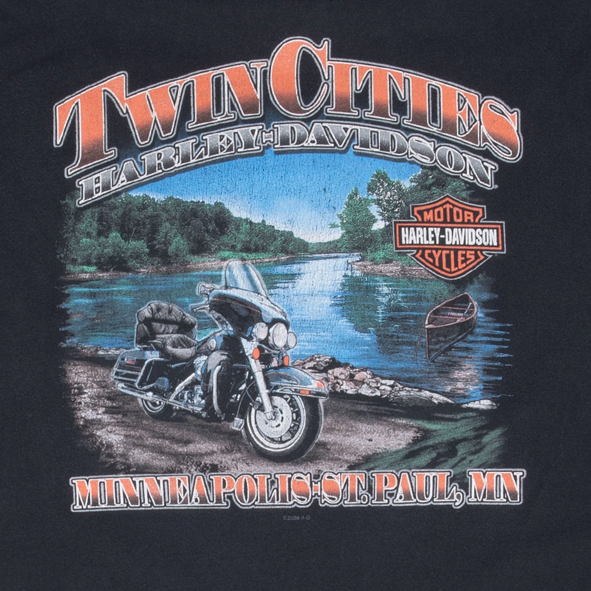 VINTAGE HARLEY DAVIDSON PIRATE TWIN CITIES MINNESOTA TEE SHIRT XL