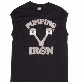 VINTAGE HARLEY DAVIDSON PUMPING IRON TANK TOP TEE SHIRT 1986 MEDIUM MADE IN USA