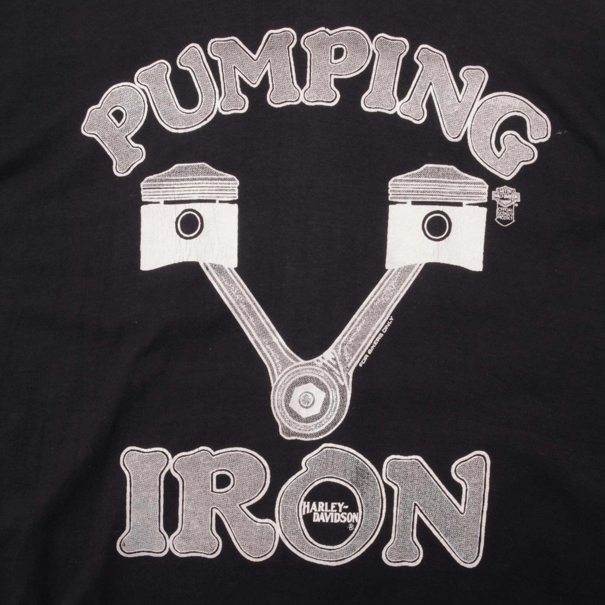 VINTAGE HARLEY DAVIDSON PUMPING IRON TANK TOP TEE SHIRT 1986 MEDIUM MADE IN USA