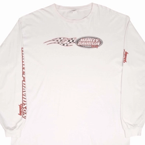 VINTAGE HARLEY DAVIDSON RACING LONG SLEEVES TEE SHIRT 2002 SIZE 2XL MADE IN USA