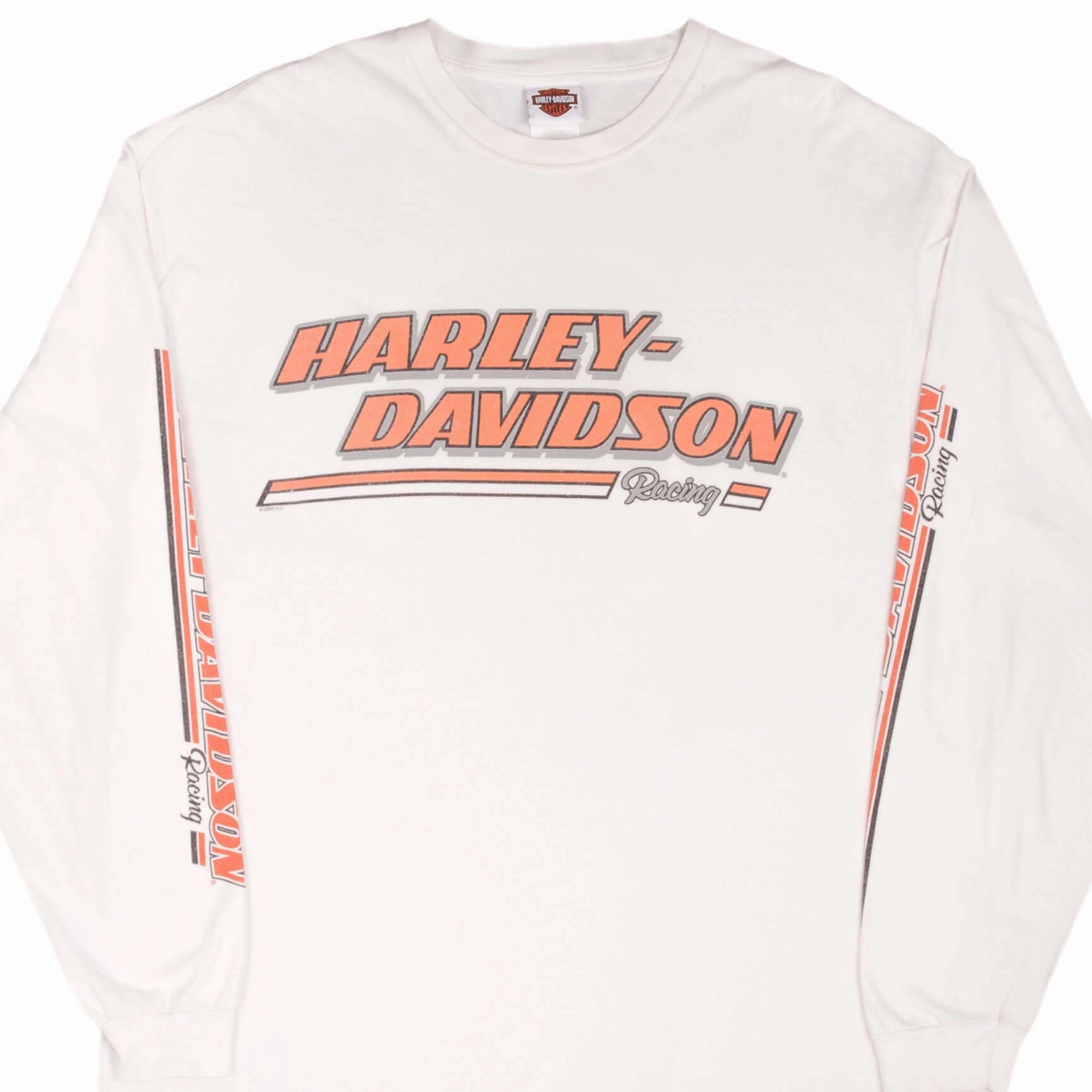VINTAGE HARLEY DAVIDSON RACING LONG SLEEVES TEE SHIRT SIZE XL
