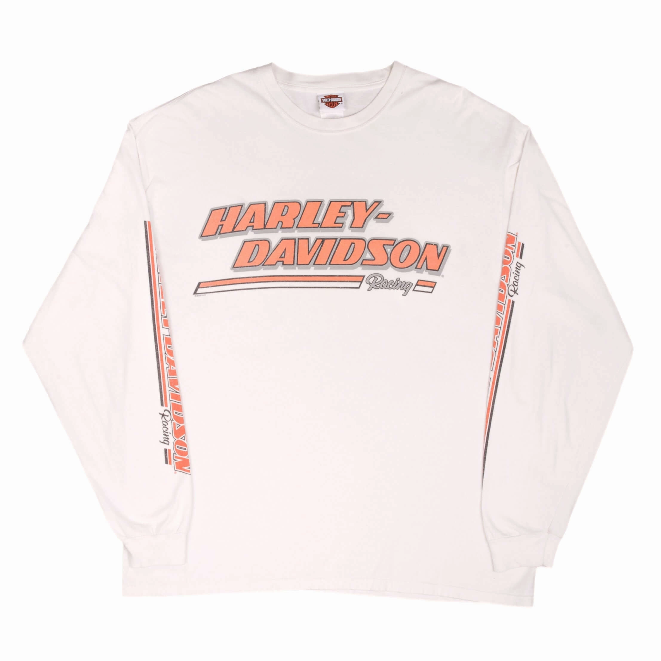 VINTAGE HARLEY DAVIDSON RACING LONG SLEEVES TEE SHIRT SIZE XL