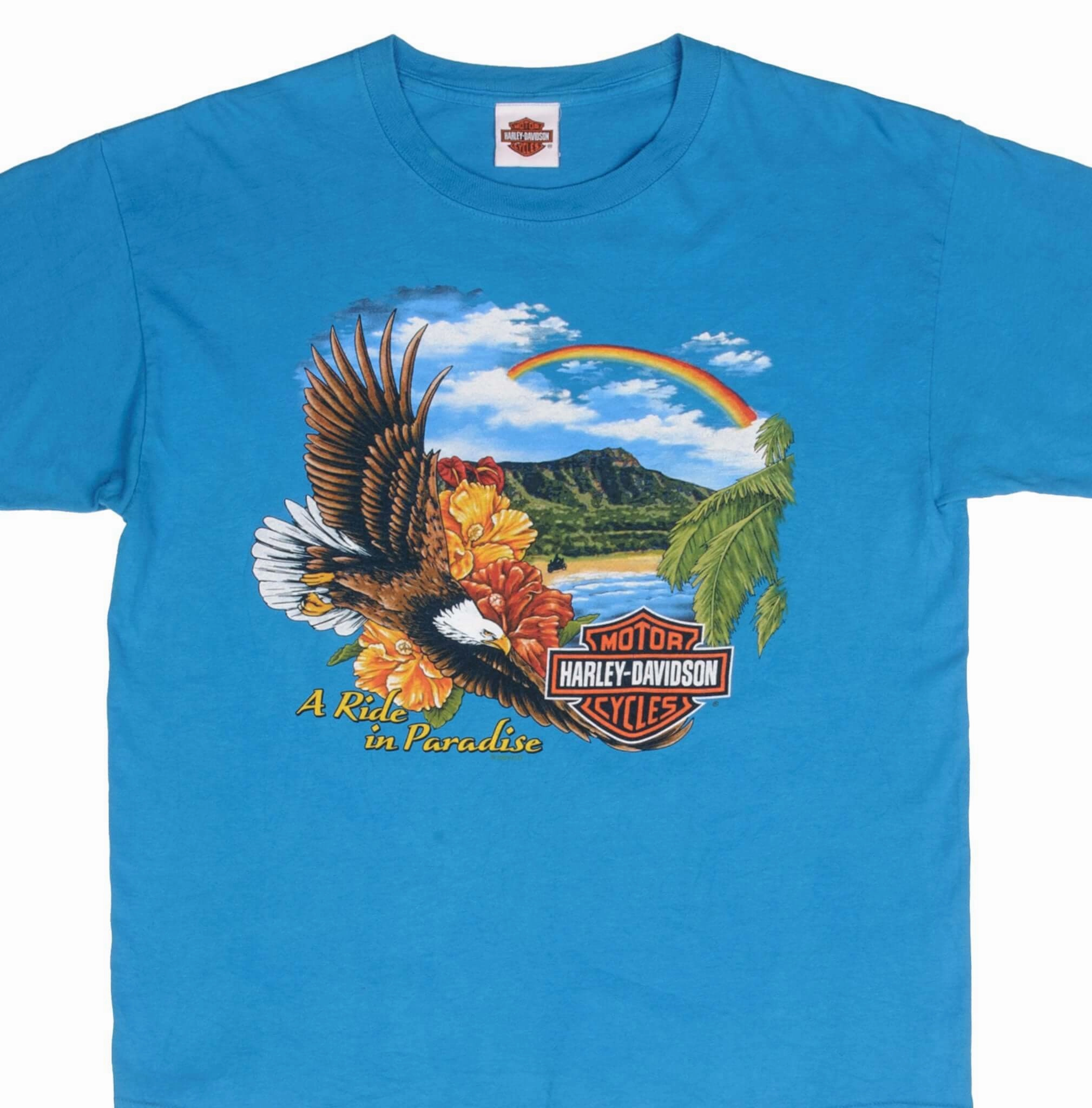 VINTAGE HARLEY DAVIDSON RIDE IN PARADISE HAWAII 2008 TEE SHIRT SIZE LARGE