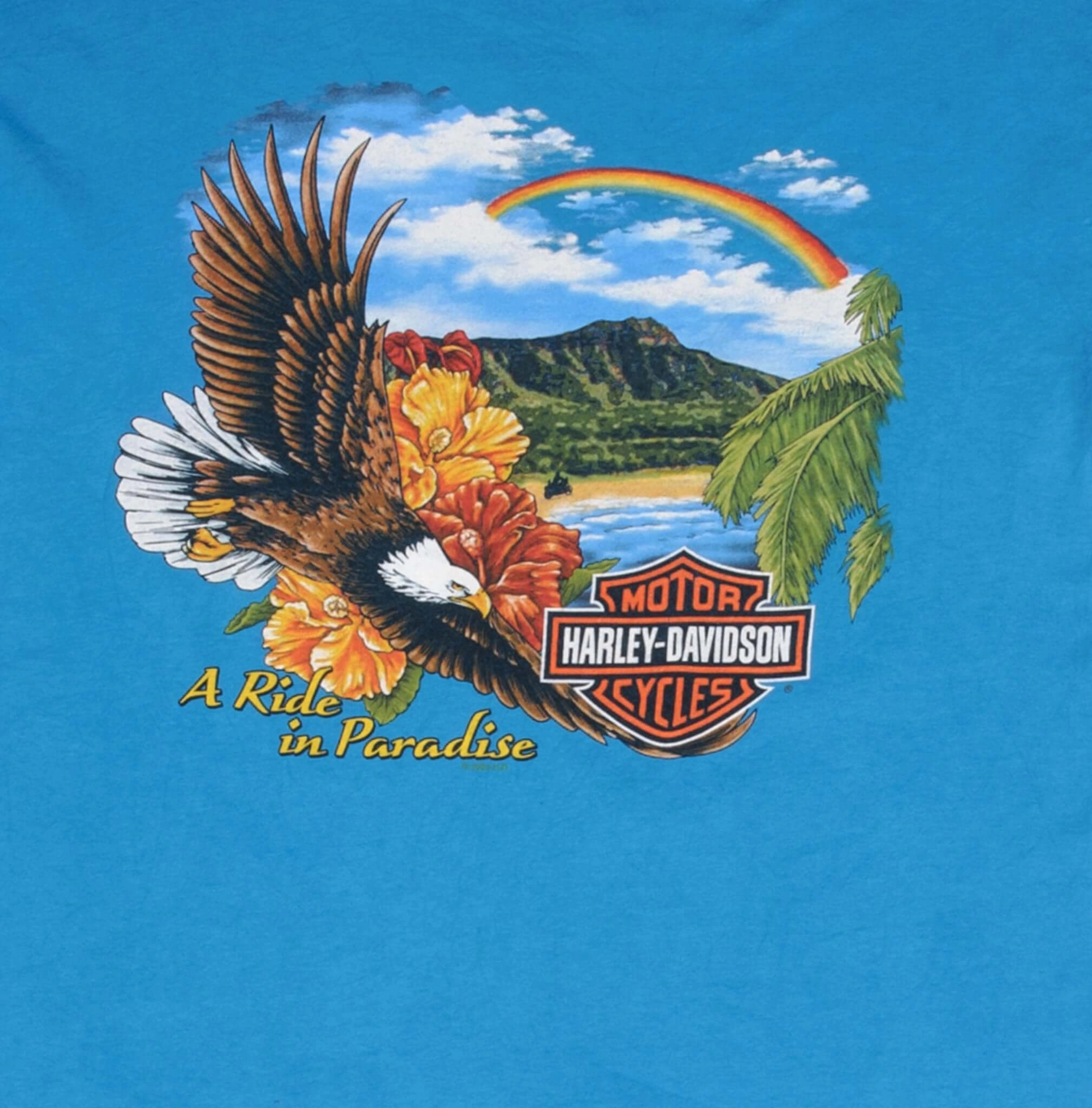 VINTAGE HARLEY DAVIDSON RIDE IN PARADISE HAWAII 2008 TEE SHIRT SIZE LARGE