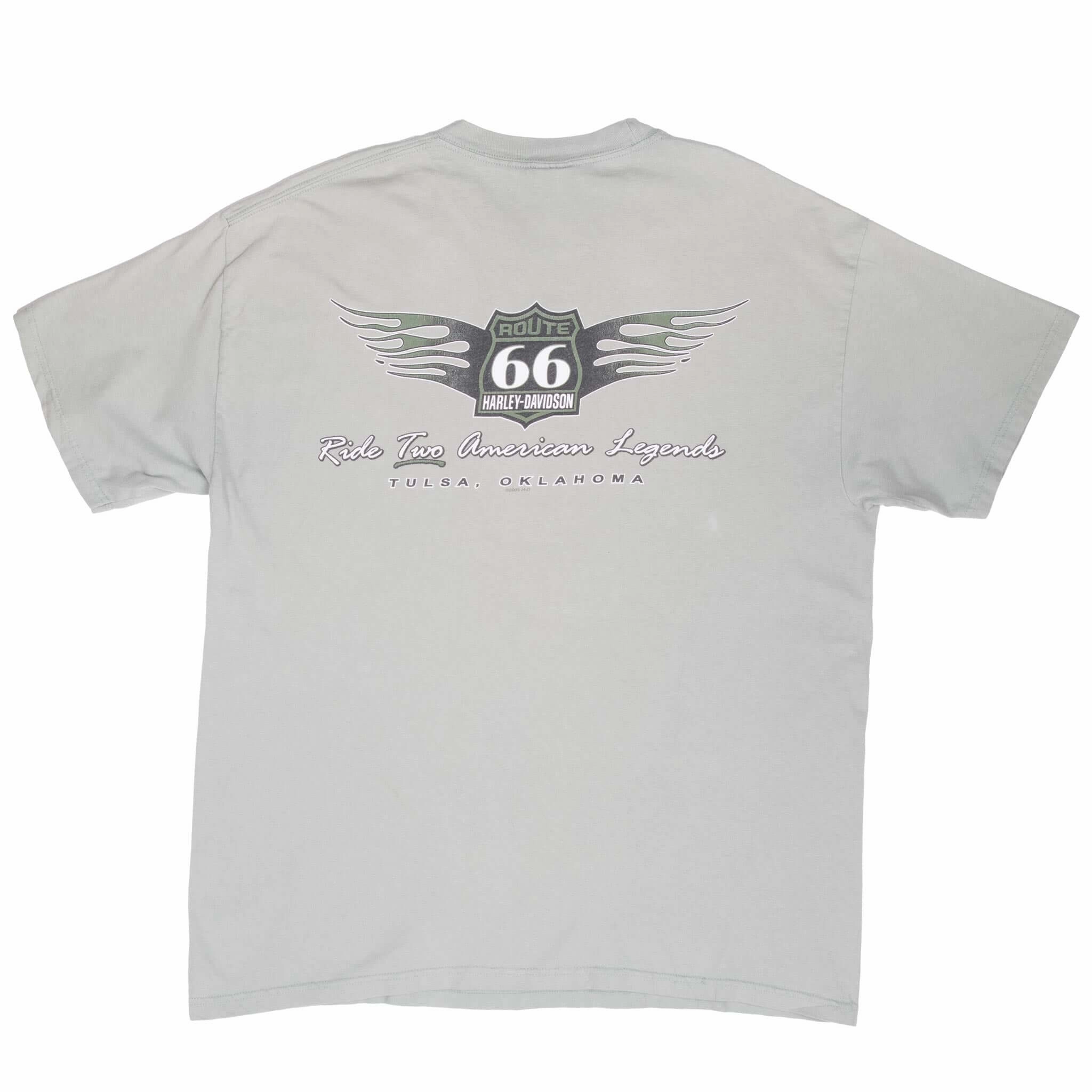 VINTAGE HARLEY DAVIDSON ROUTE 66 TULSA OKLAHOMA TEE SHIRT 2006 XL