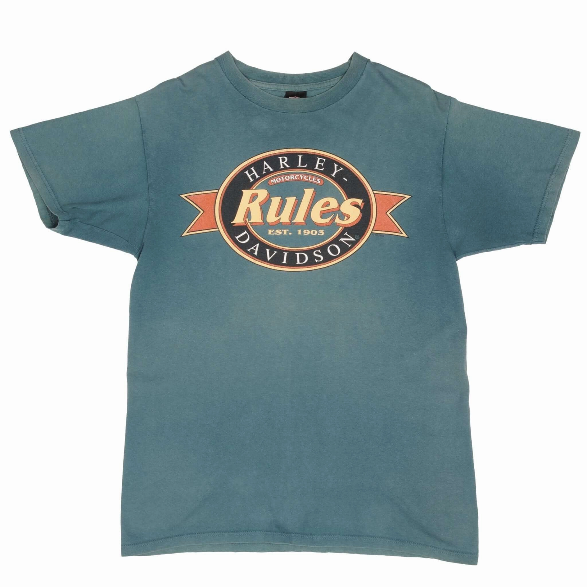 VINTAGE HARLEY DAVIDSON RULES SAN DIEGO TEE SHIRT 1995 SIZE LARGE MADE IN USA