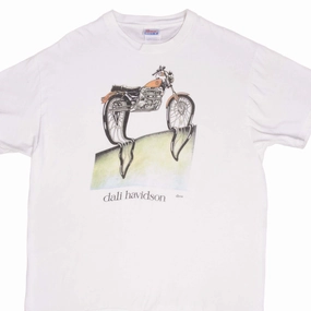 VINTAGE HARLEY DAVIDSON SALVATORE DALI ART TEE SHIRT 1990S SIZE XL