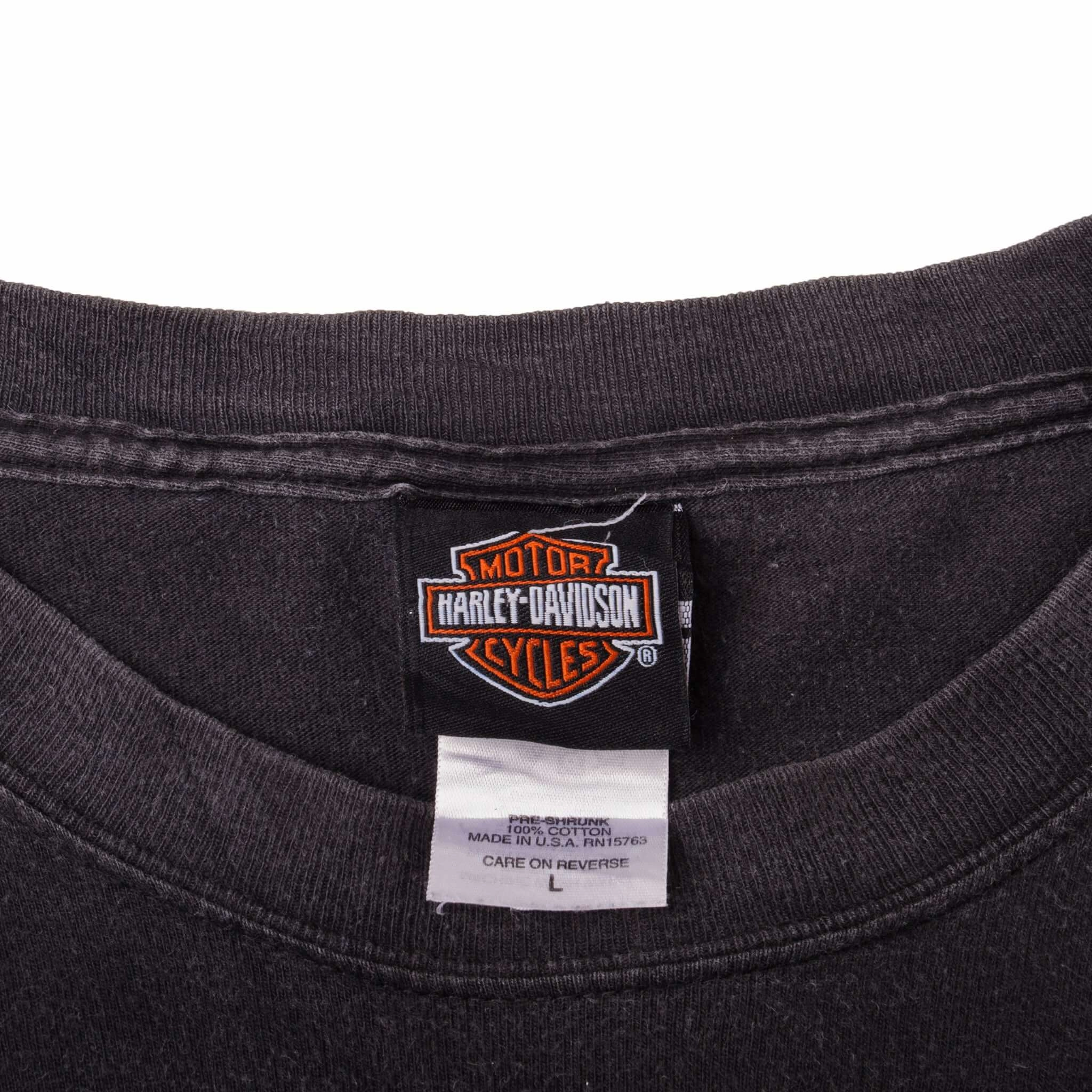 VINTAGE HARLEY DAVIDSON SAN DIEGO SAN DIEGO LONG SLEEVES TEE SHIRT 2001 SIZE LARGE MADE IN USA