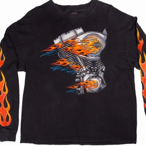 VINTAGE HARLEY DAVIDSON SAN DIEGO SAN DIEGO LONG SLEEVES TEE SHIRT 2001 SIZE LARGE MADE IN USA