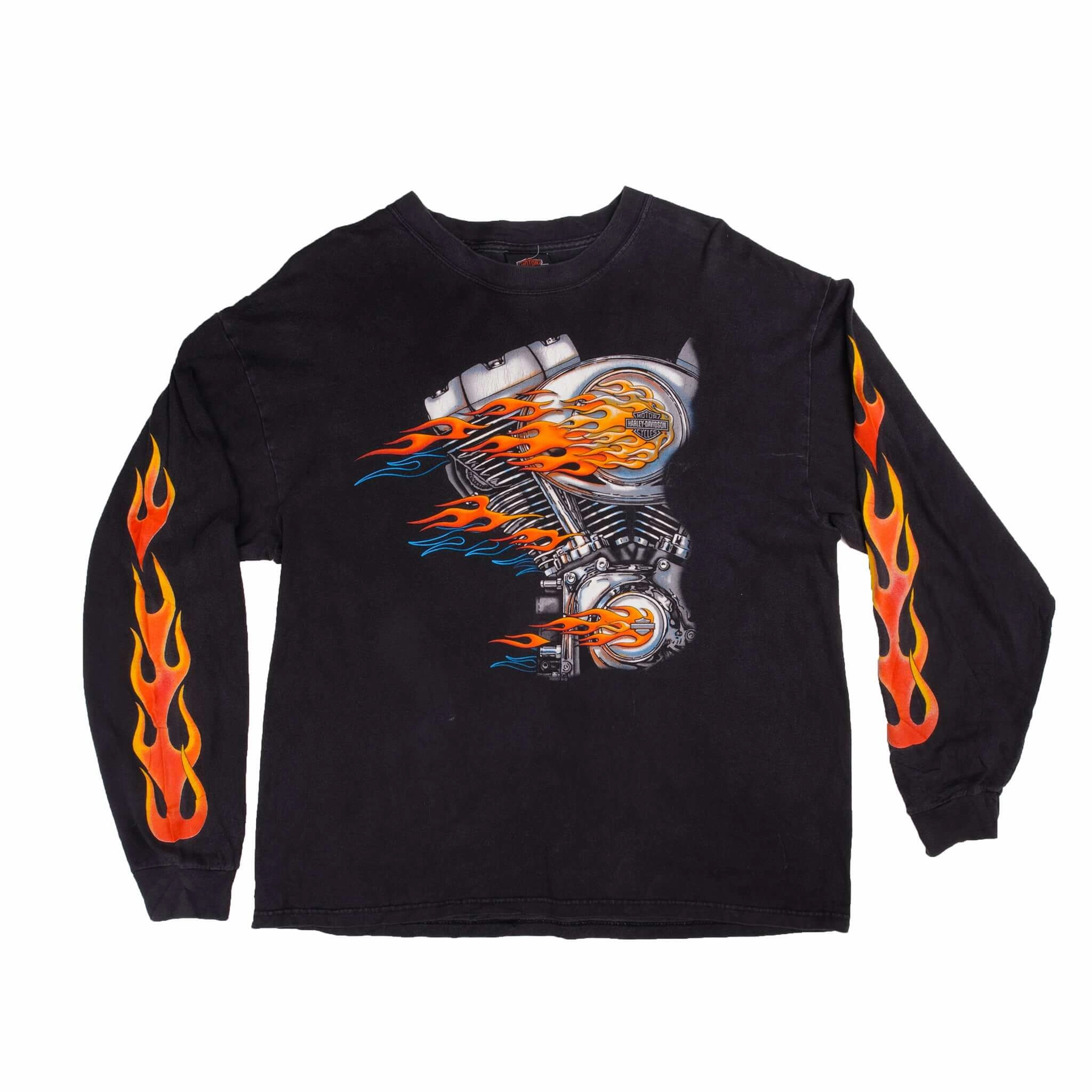 VINTAGE HARLEY DAVIDSON SAN DIEGO SAN DIEGO LONG SLEEVES TEE SHIRT 2001 SIZE LARGE MADE IN USA