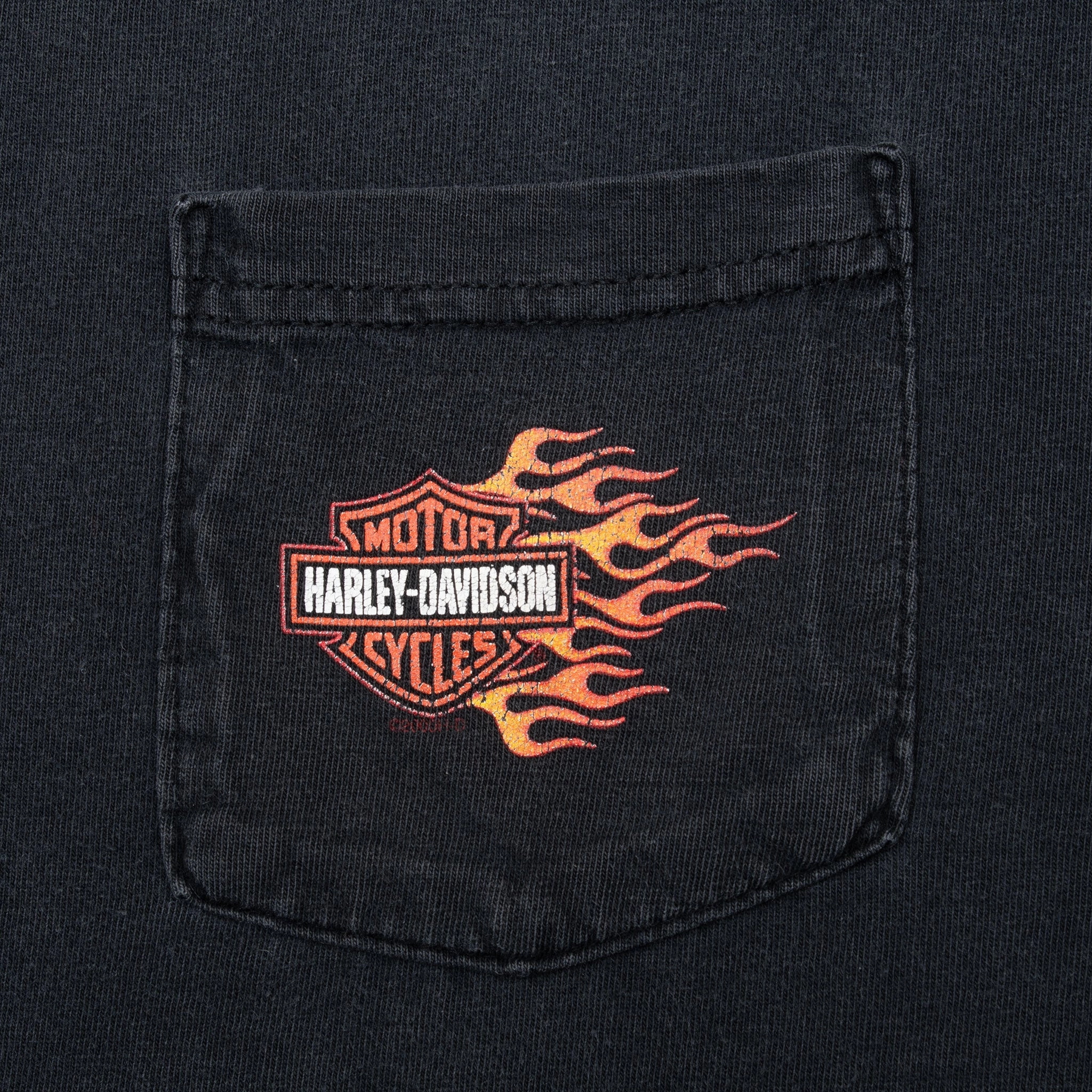 VINTAGE HARLEY DAVIDSON SAVANAH GEORGIA 2000 POCKET TEE SHIRT 2XL MADE IN USA