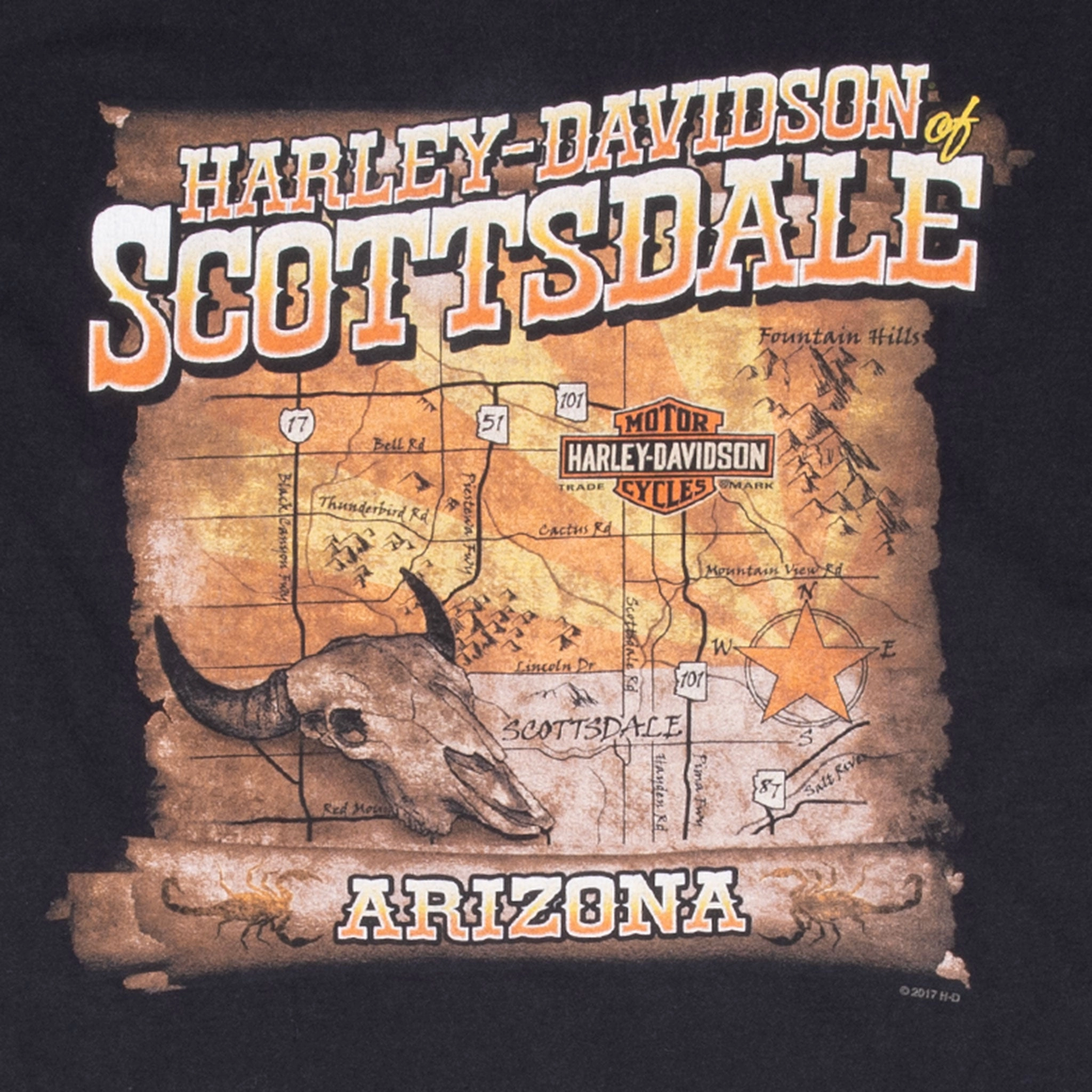 VINTAGE HARLEY DAVIDSON SCOTTSDALE ARIZONA TEE SHIRT 2XL