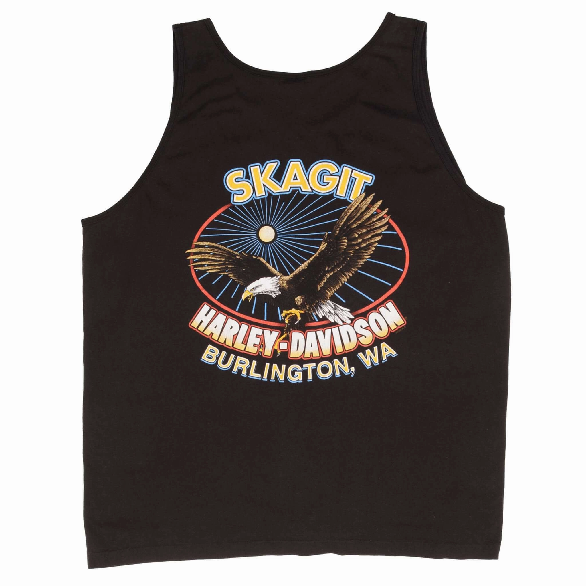VINTAGE HARLEY DAVIDSON SKAGIT TANK TOP TEE SHIRT 1998 SIZE 2XL MADE IN USA