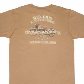 VINTAGE HARLEY DAVIDSON SPRINGFIELD OHIO POCKET TEE SHIRT SIZE XL MADE IN USA