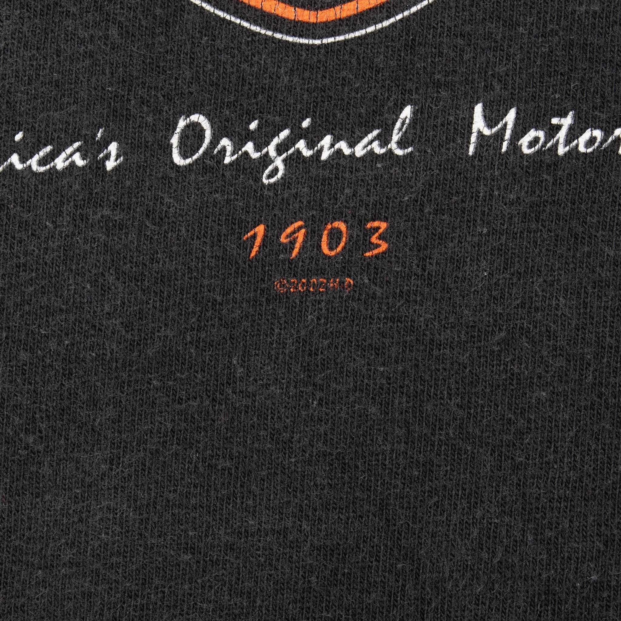 VINTAGE HARLEY DAVIDSON STAFFORD TEXAS 2002 TEE SHIRT 2XL MADE IN USA