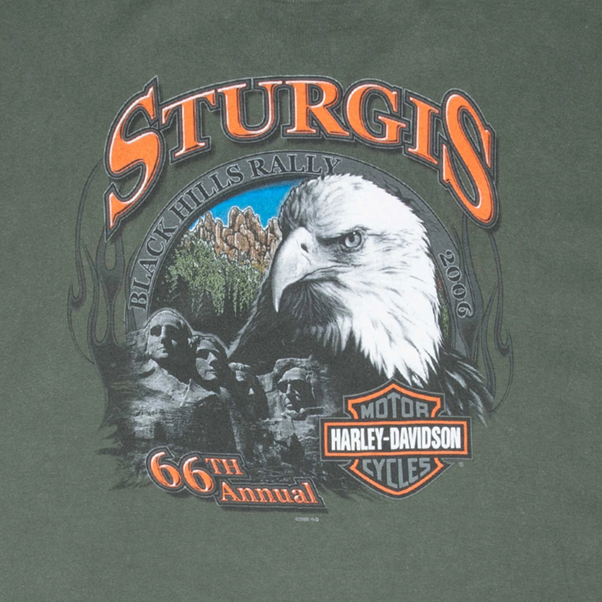 VINTAGE HARLEY DAVIDSON STURGIS 66TH ANNUAL 2006 TEE SHIRT 2XL MADE IN USA