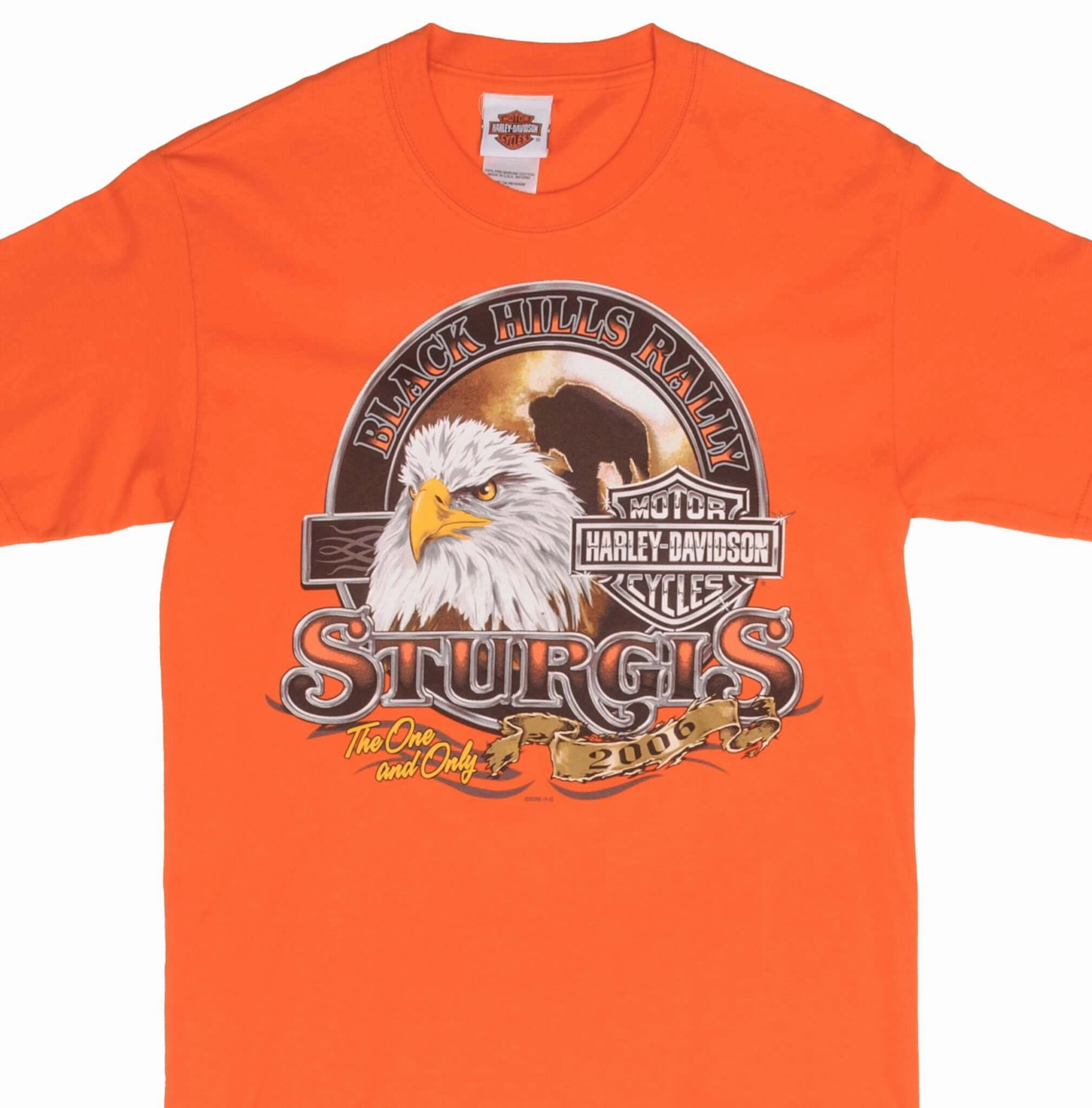VINTAGE HARLEY DAVIDSON STURGIS BLACK HILL RALLY 2006 TEE SHIRT SMALL MADE USA