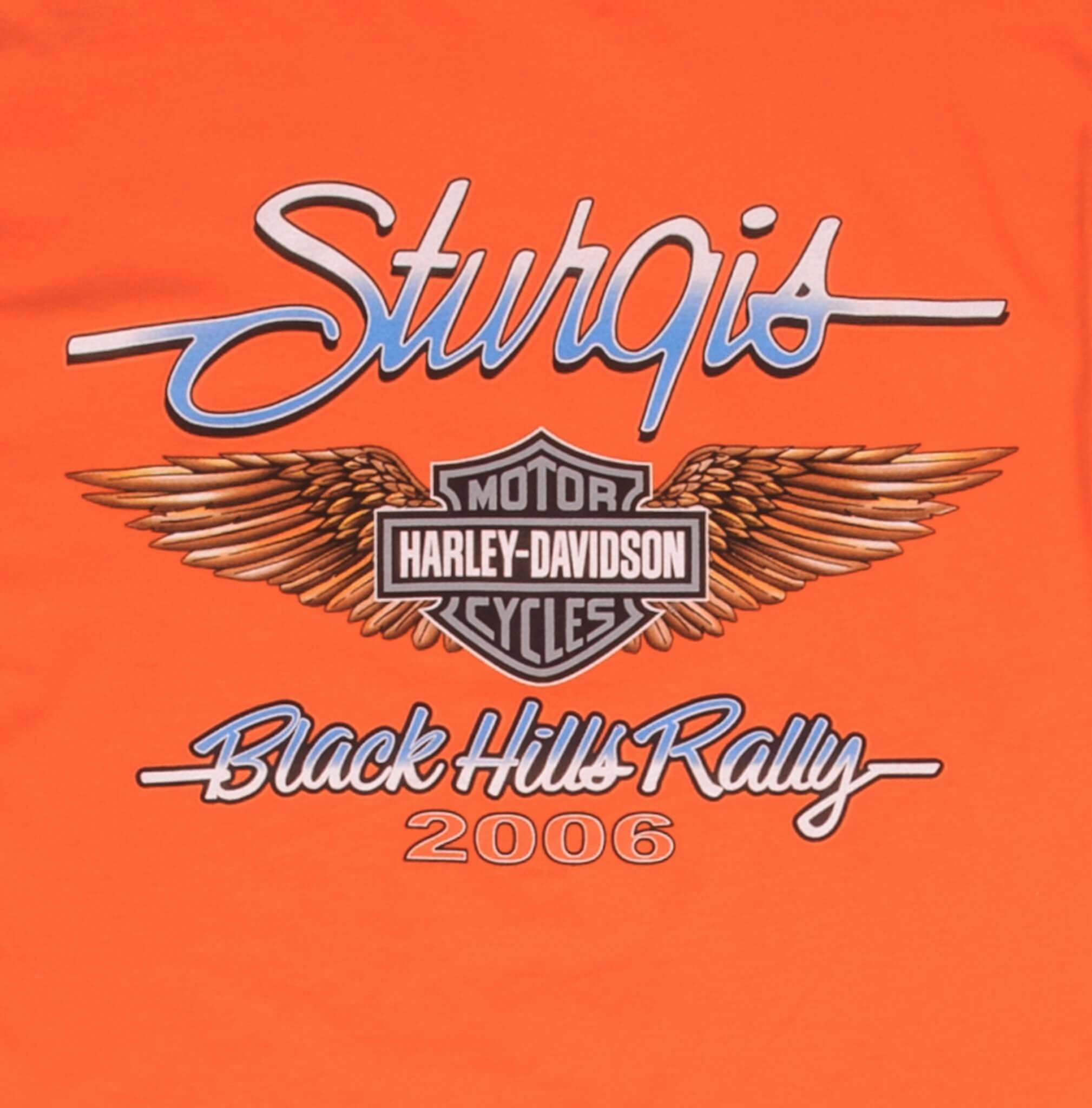 VINTAGE HARLEY DAVIDSON STURGIS BLACK HILL RALLY 2006 TEE SHIRT SMALL MADE USA