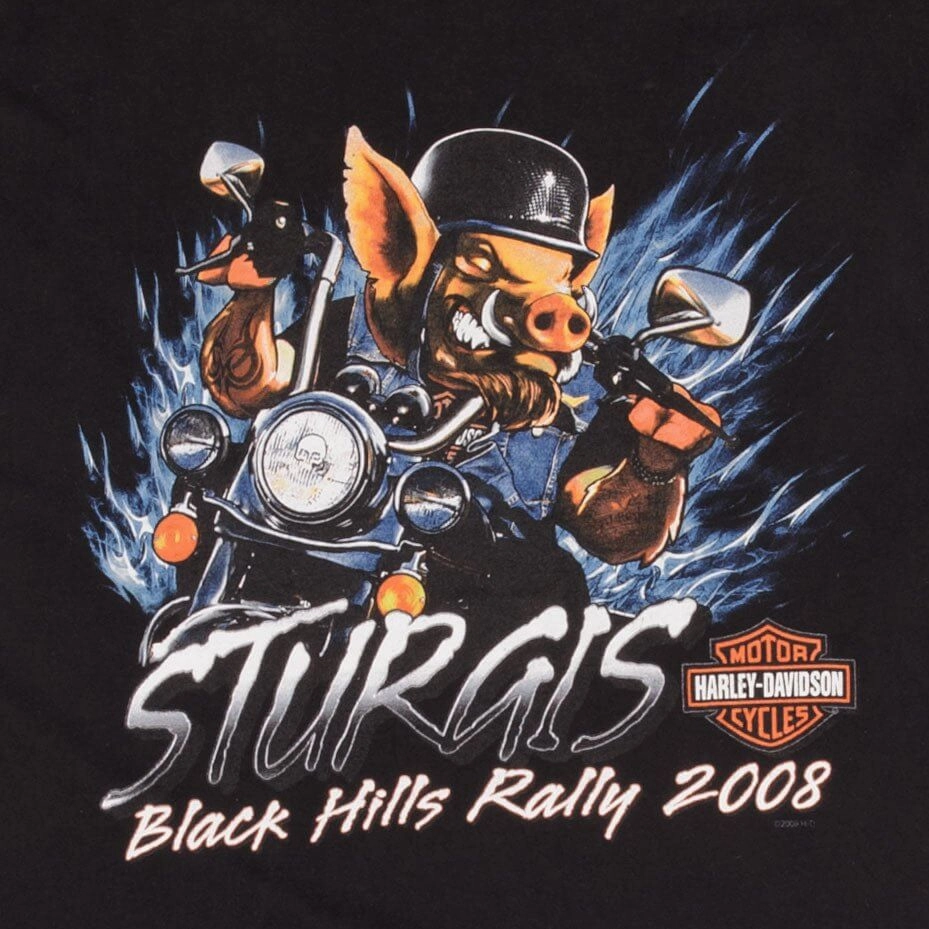 VINTAGE HARLEY DAVIDSON STURGIS RALLY 2008 HOG TANK TOP TEE SHIRT SIZE LARGE
