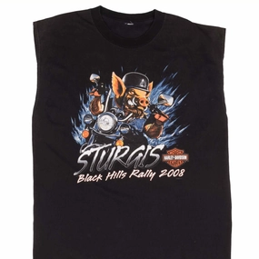 VINTAGE HARLEY DAVIDSON STURGIS RALLY 2008 HOG TANK TOP TEE SHIRT SIZE LARGE