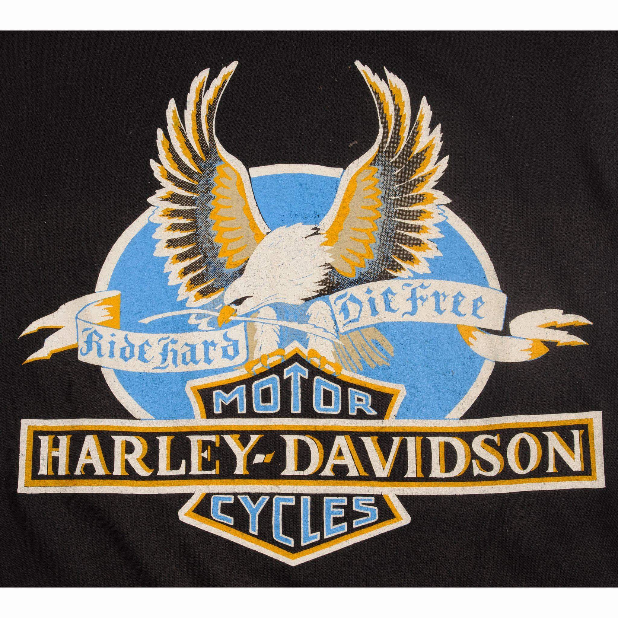 VINTAGE HARLEY DAVIDSON TEE SHIRT 1970S 1980S SIZE MEDIUM