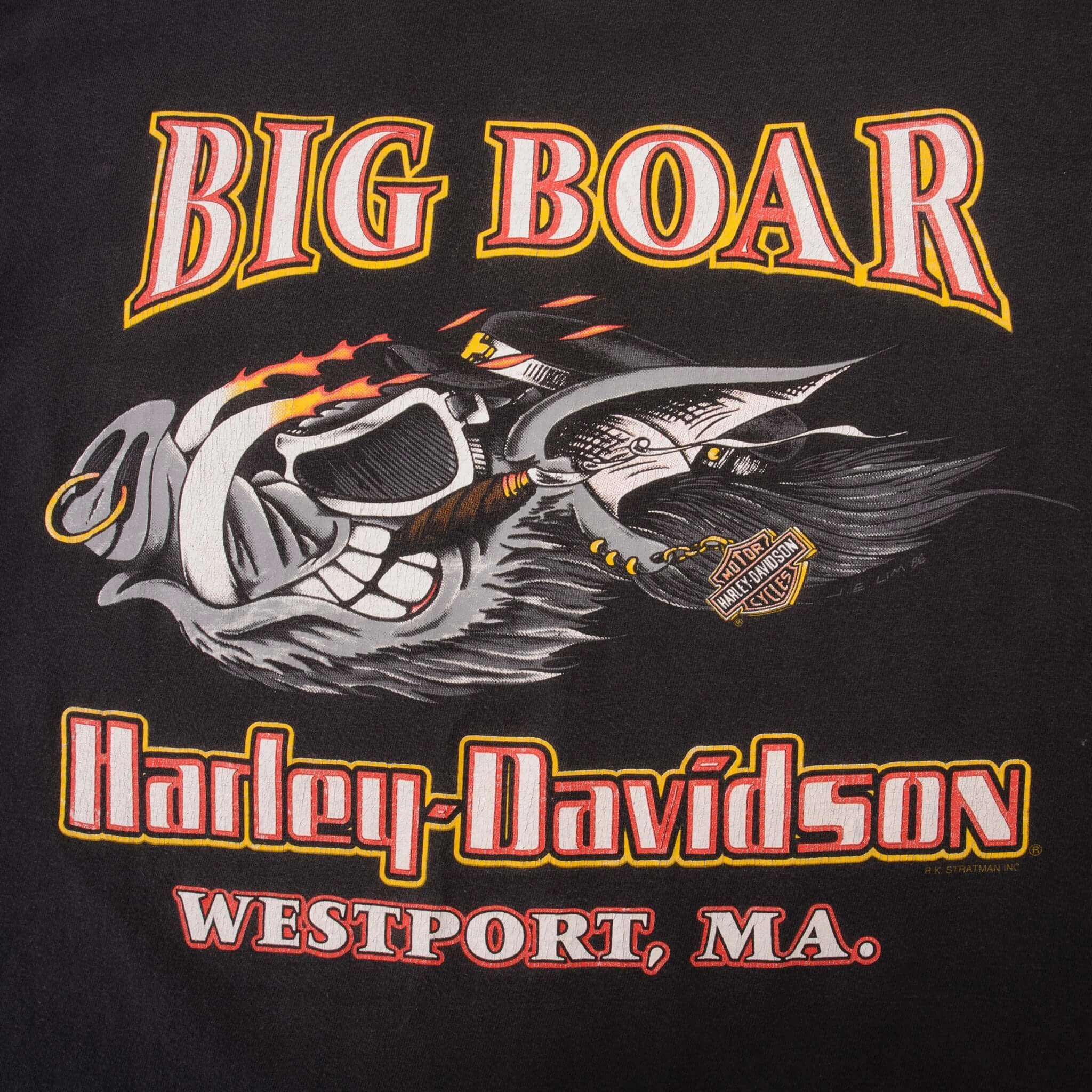 VINTAGE HARLEY DAVIDSON TEE SHIRT 1986 SIZE 2XL MADE IN USA