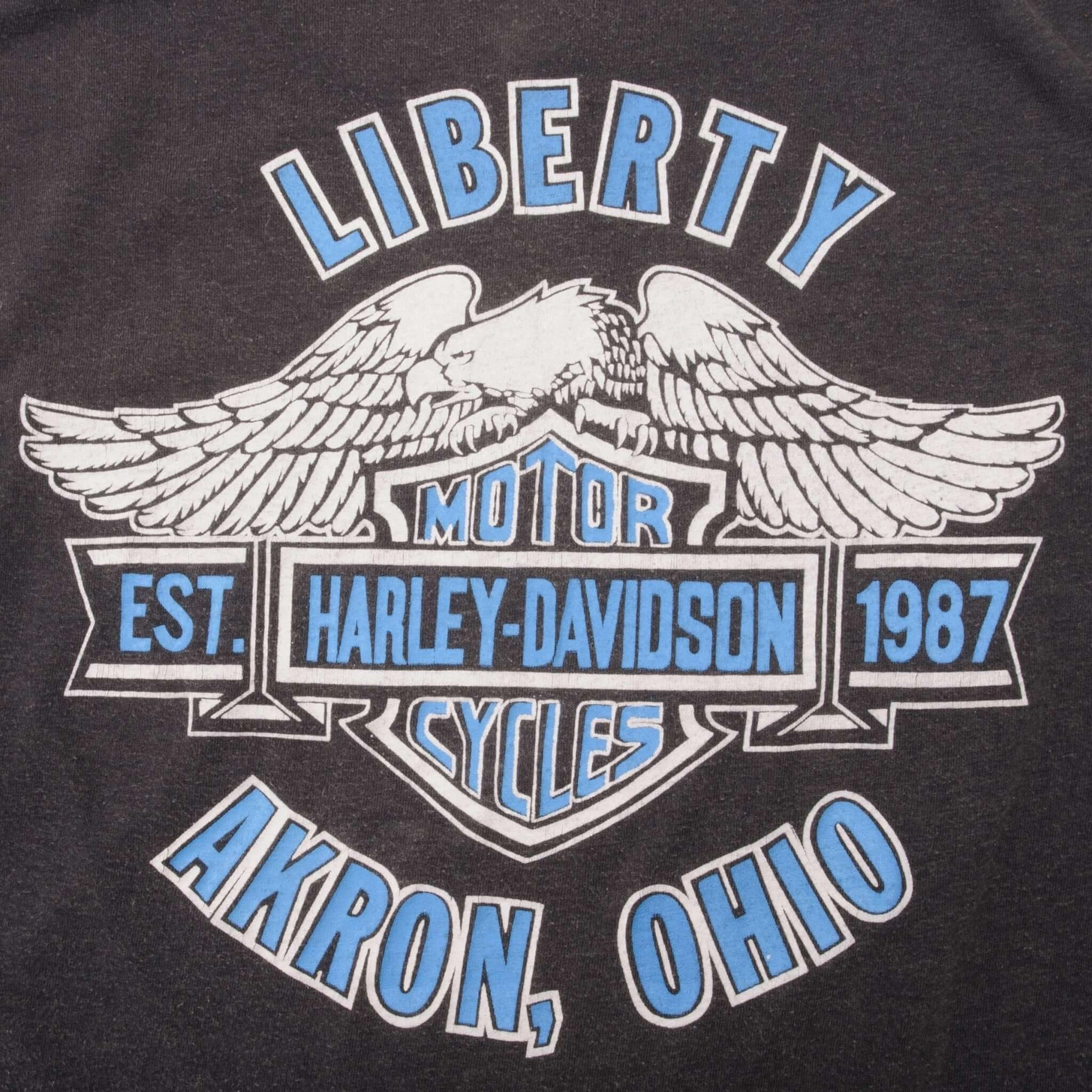 VINTAGE HARLEY DAVIDSON TEE SHIRT 1987 SIZE XS MADE IN USA