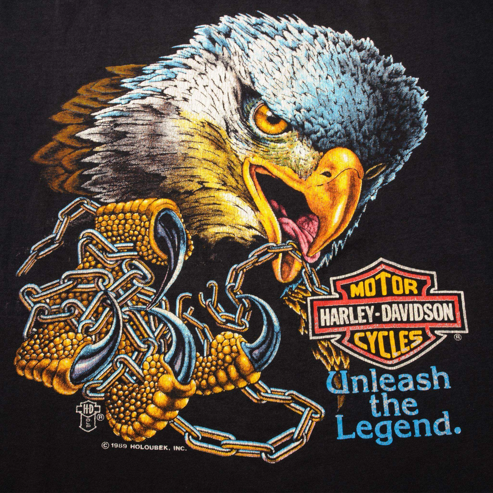 VINTAGE HARLEY DAVIDSON TEE SHIRT 1989 SIZE LARGE MADE IN USA