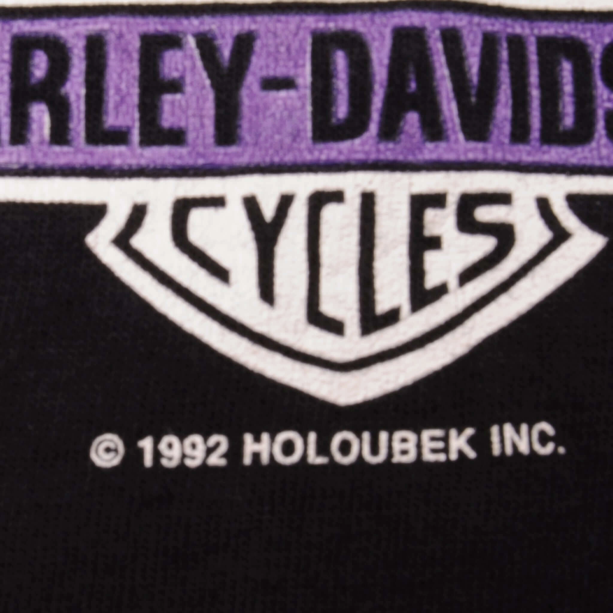 VINTAGE HARLEY DAVIDSON TEE SHIRT 1992 SIZE LARGE MADE IN USA