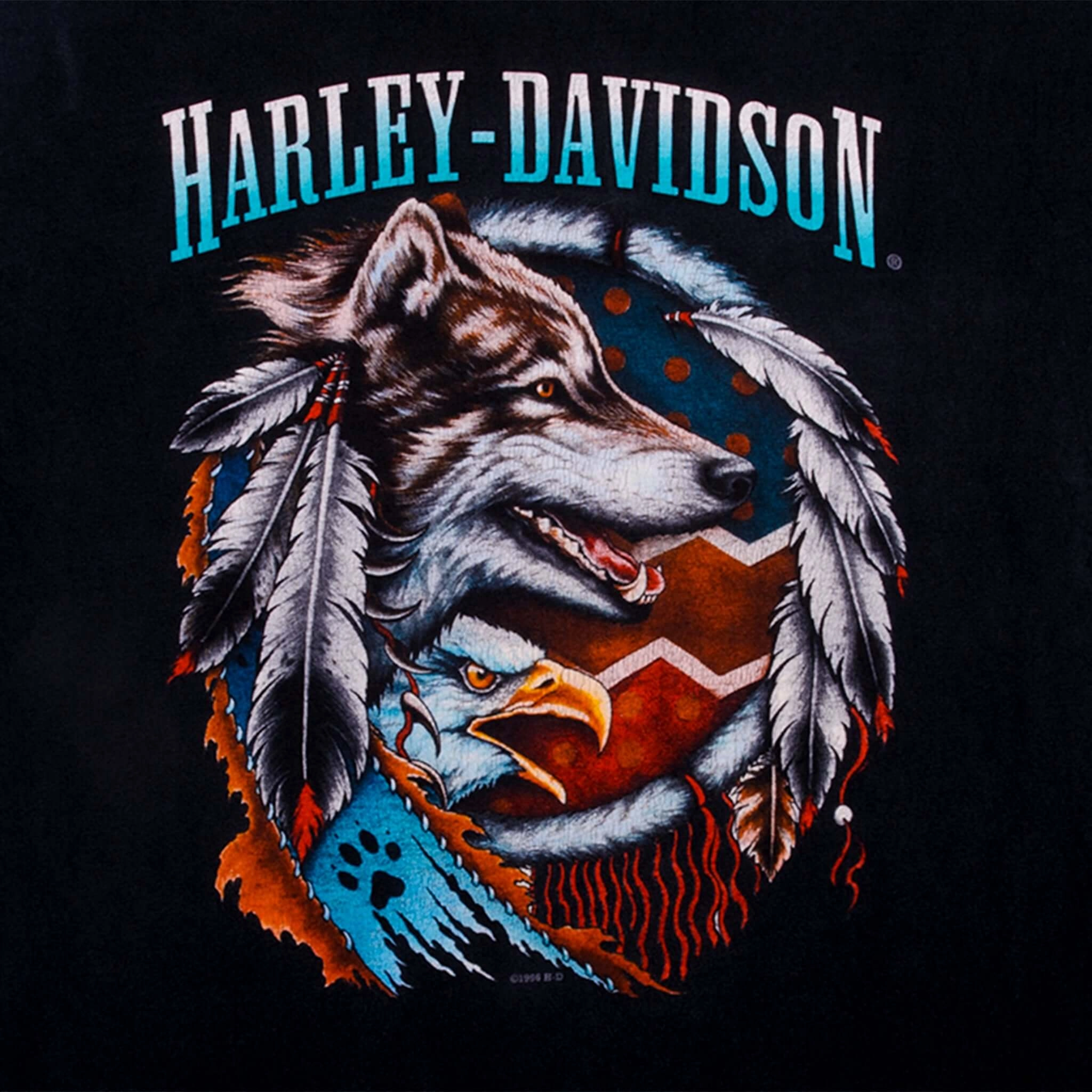 VINTAGE HARLEY DAVIDSON TEE SHIRT 1996 SIZE MEDIUM MADE IN USA