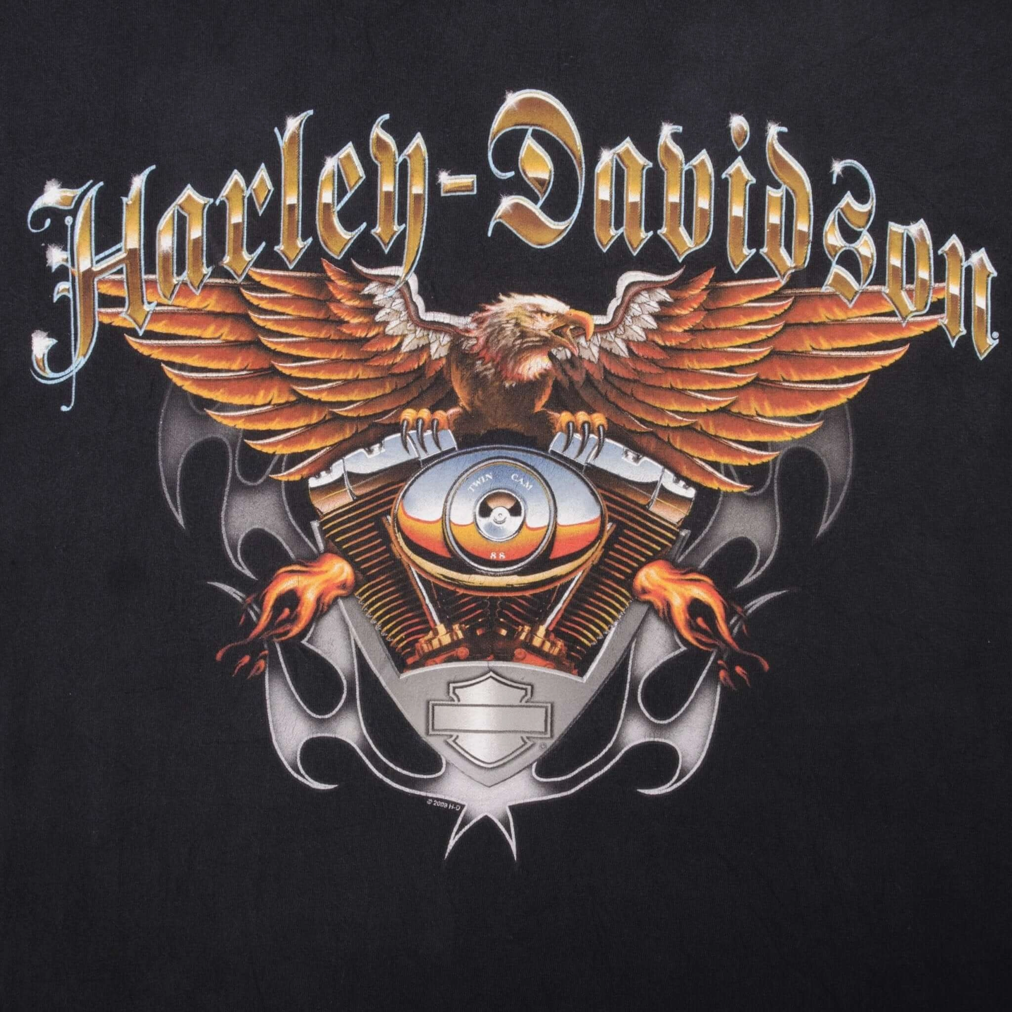 VINTAGE HARLEY DAVIDSON TEE SHIRT 2009 SIZE XL